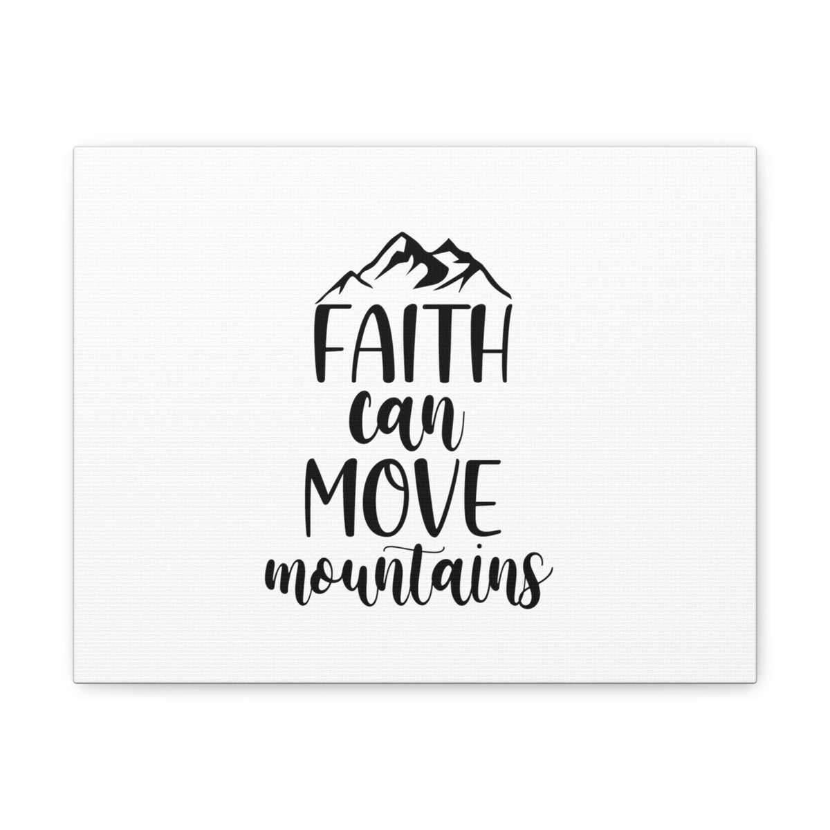 Scripture Walls Faith Can Move Mountains Matthew 21:21 White Christian Wall Art Bible Verse Print Ready to Hang Unframed-Express Your Love Gifts