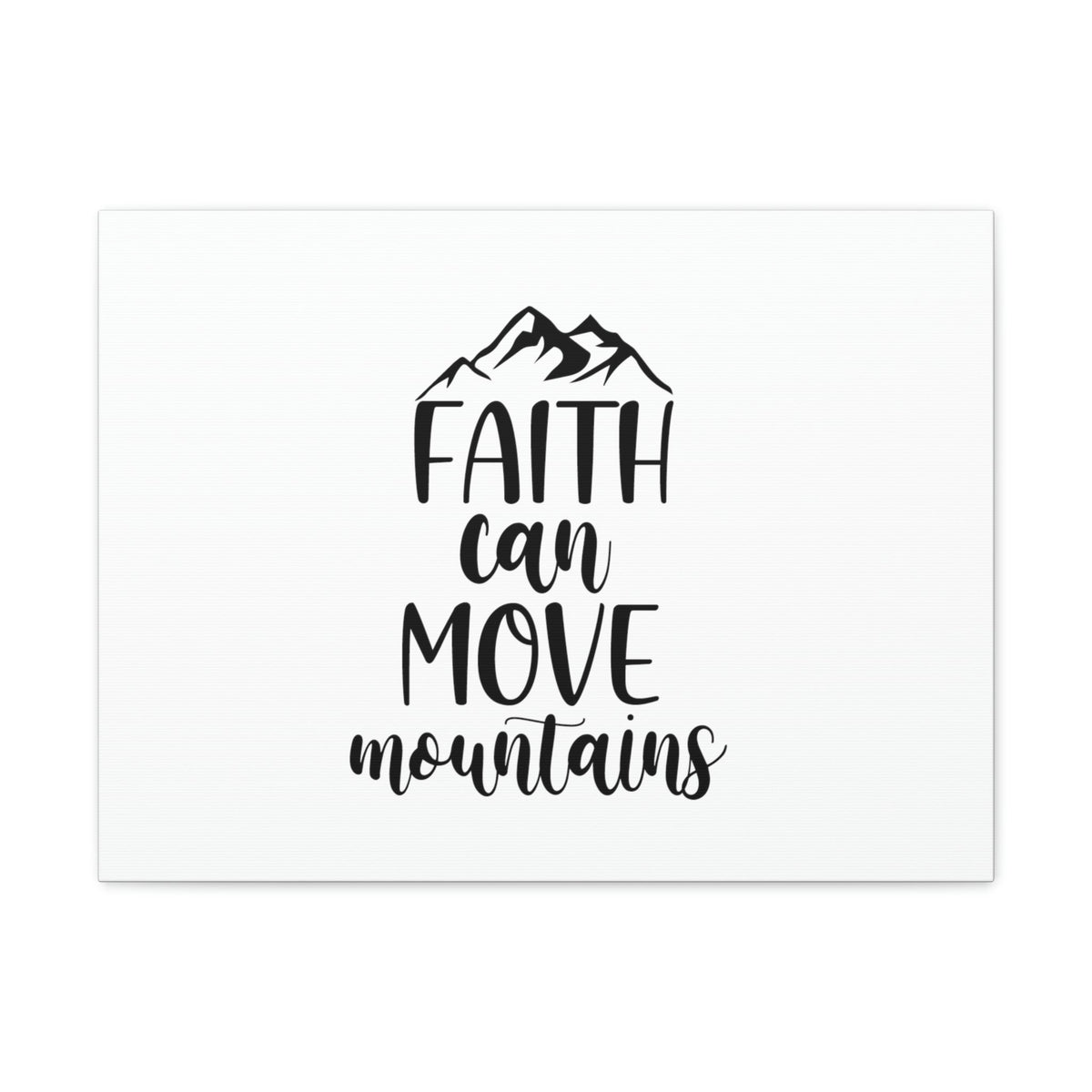 Scripture Walls Faith Can Move Mountains Matthew 21:21 White Christian Wall Art Bible Verse Print Ready to Hang Unframed-Express Your Love Gifts