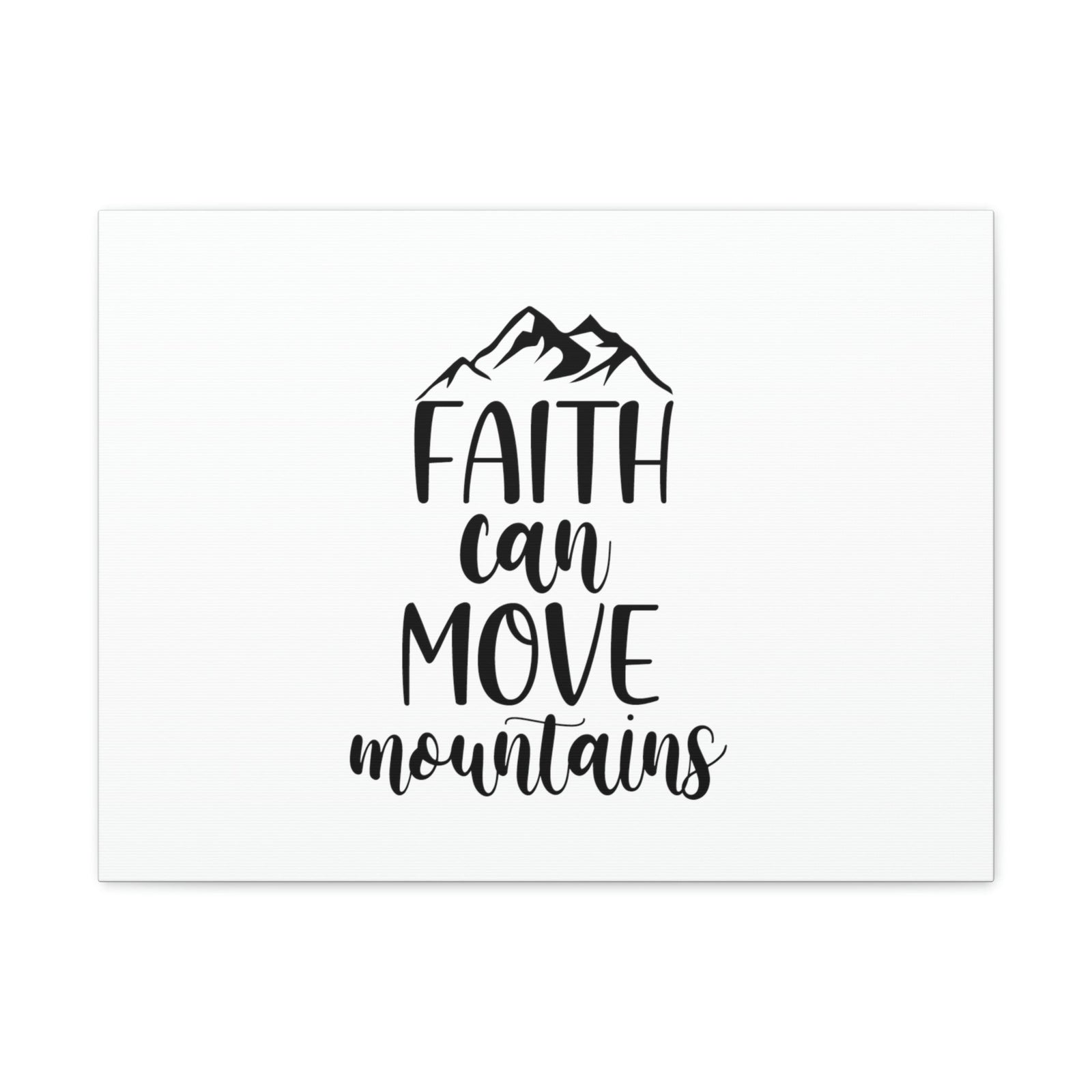 Scripture Walls Faith Can Move Mountains Matthew 21:21 White Christian Wall Art Bible Verse Print Ready to Hang Unframed-Express Your Love Gifts