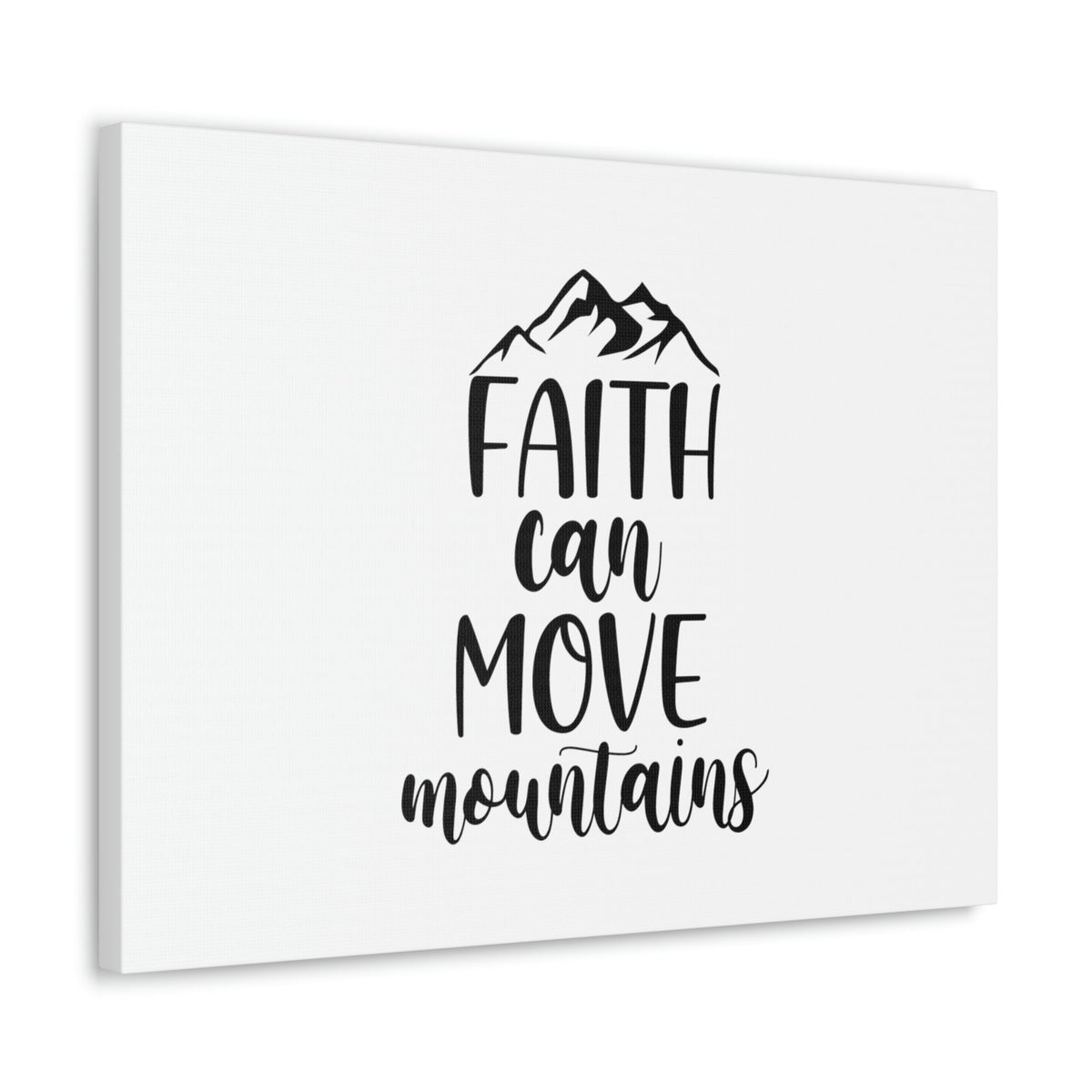 Scripture Walls Faith Can Move Mountains Matthew 21:21 White Christian Wall Art Bible Verse Print Ready to Hang Unframed-Express Your Love Gifts