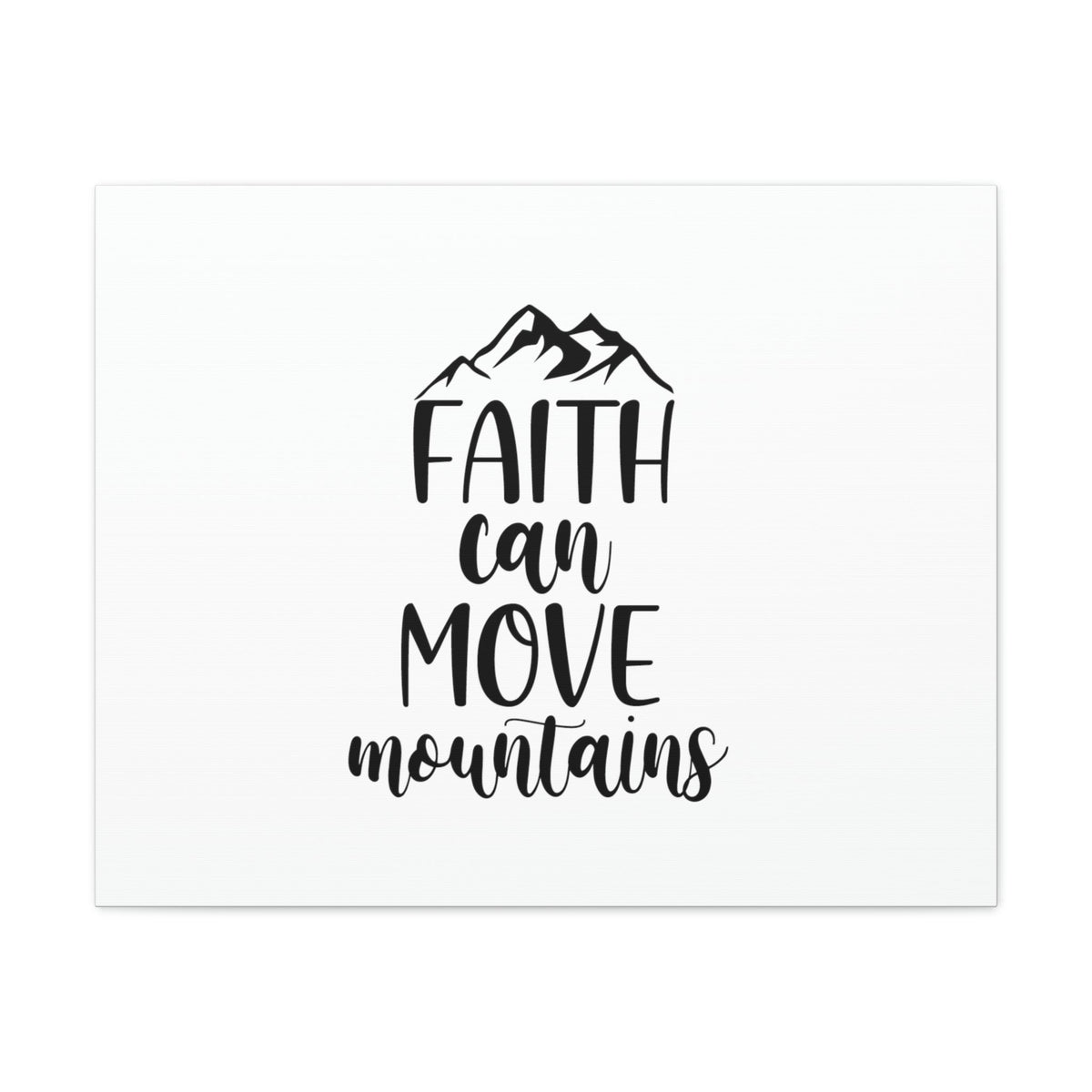 Scripture Walls Faith Can Move Mountains Matthew 21:21 White Christian Wall Art Bible Verse Print Ready to Hang Unframed-Express Your Love Gifts