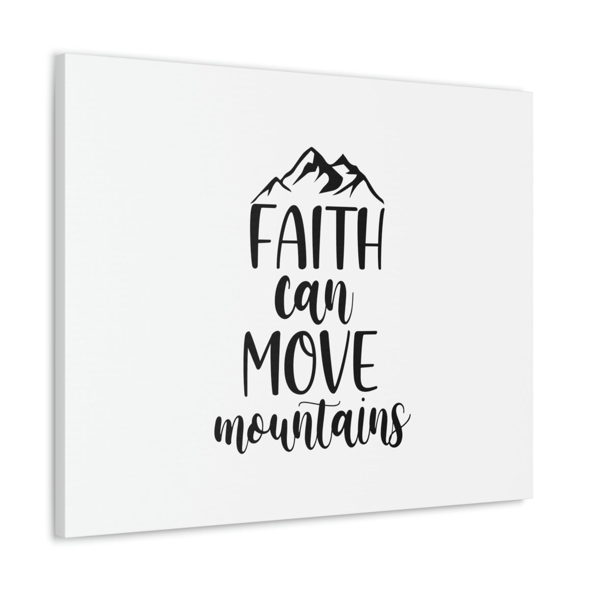 Scripture Walls Faith Can Move Mountains Matthew 21:21 White Christian Wall Art Bible Verse Print Ready to Hang Unframed-Express Your Love Gifts