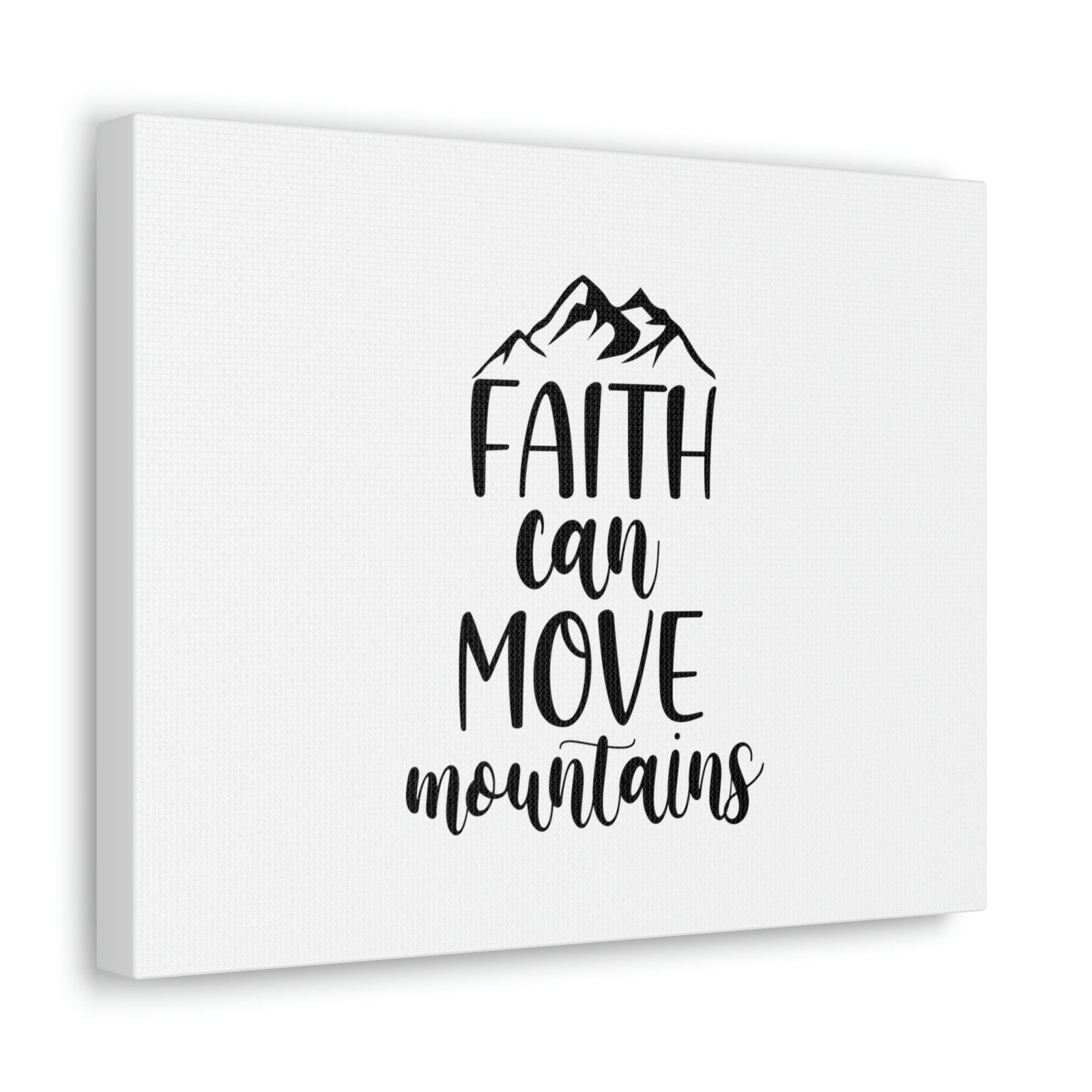 Scripture Walls Faith Can Move Mountains Matthew 21:21 White Christian Wall Art Bible Verse Print Ready to Hang Unframed-Express Your Love Gifts