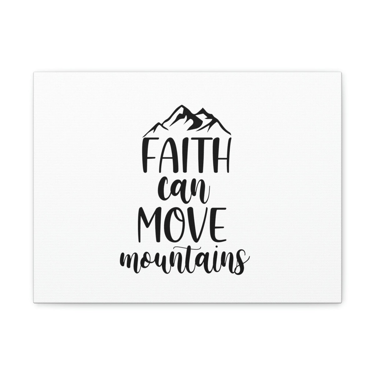 Scripture Walls Faith Can Move Mountains Matthew 21:21 White Christian Wall Art Bible Verse Print Ready to Hang Unframed-Express Your Love Gifts