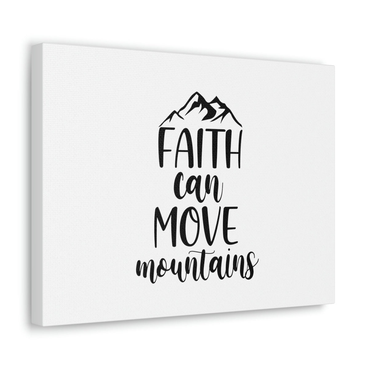 Scripture Walls Faith Can Move Mountains Matthew 21:21 White Christian Wall Art Bible Verse Print Ready to Hang Unframed-Express Your Love Gifts