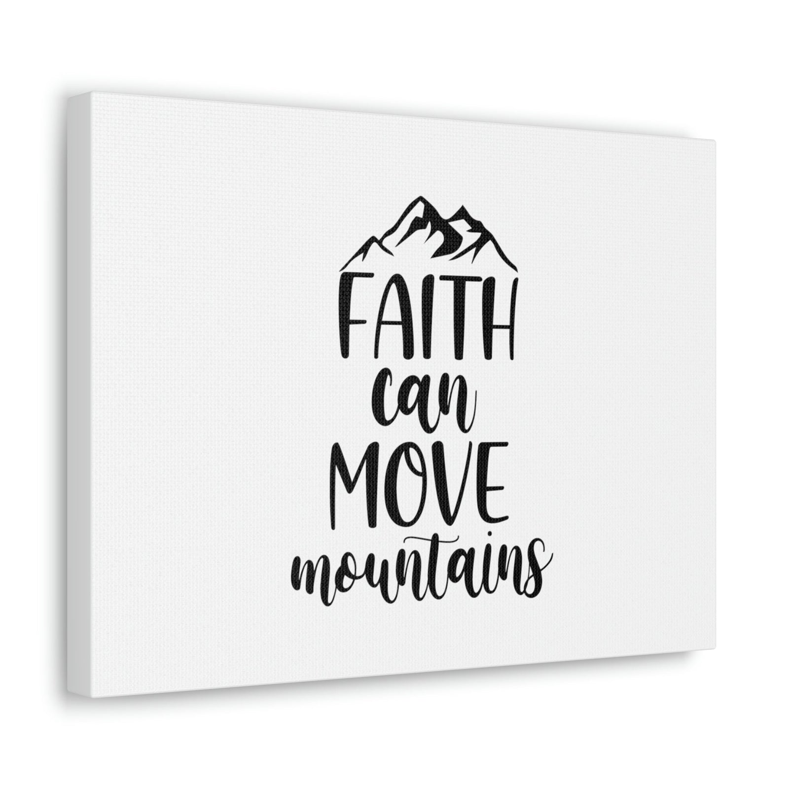 Scripture Walls Faith Can Move Mountains Matthew 21:21 White Christian Wall Art Bible Verse Print Ready to Hang Unframed-Express Your Love Gifts