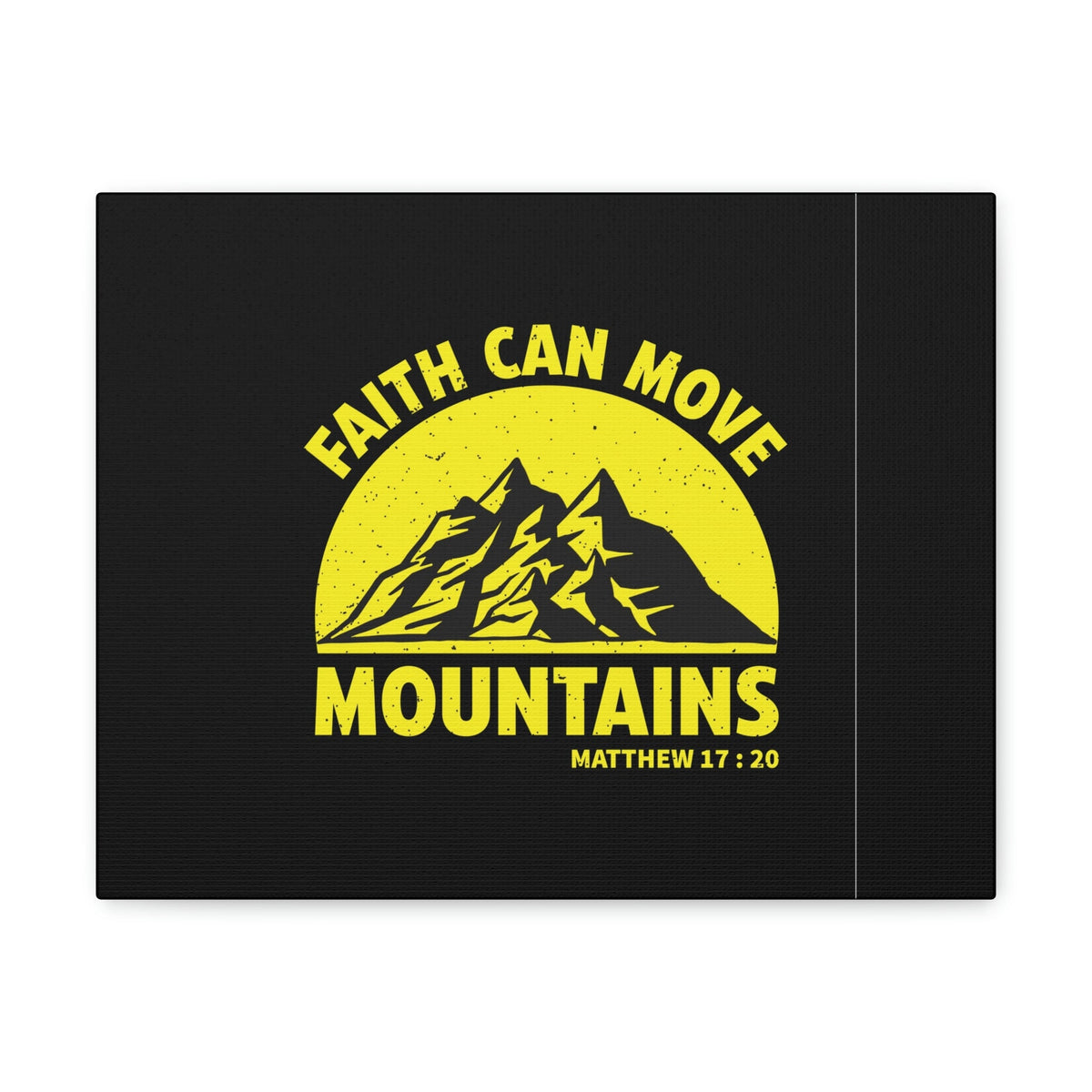 Scripture Walls Faith Can Move Mountains Matthew 21:21 Yellow Christian Wall Art Bible Verse Print Ready to Hang Unframed-Express Your Love Gifts