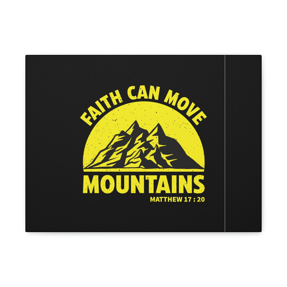 Scripture Walls Faith Can Move Mountains Matthew 21:21 Yellow Christian Wall Art Bible Verse Print Ready to Hang Unframed-Express Your Love Gifts