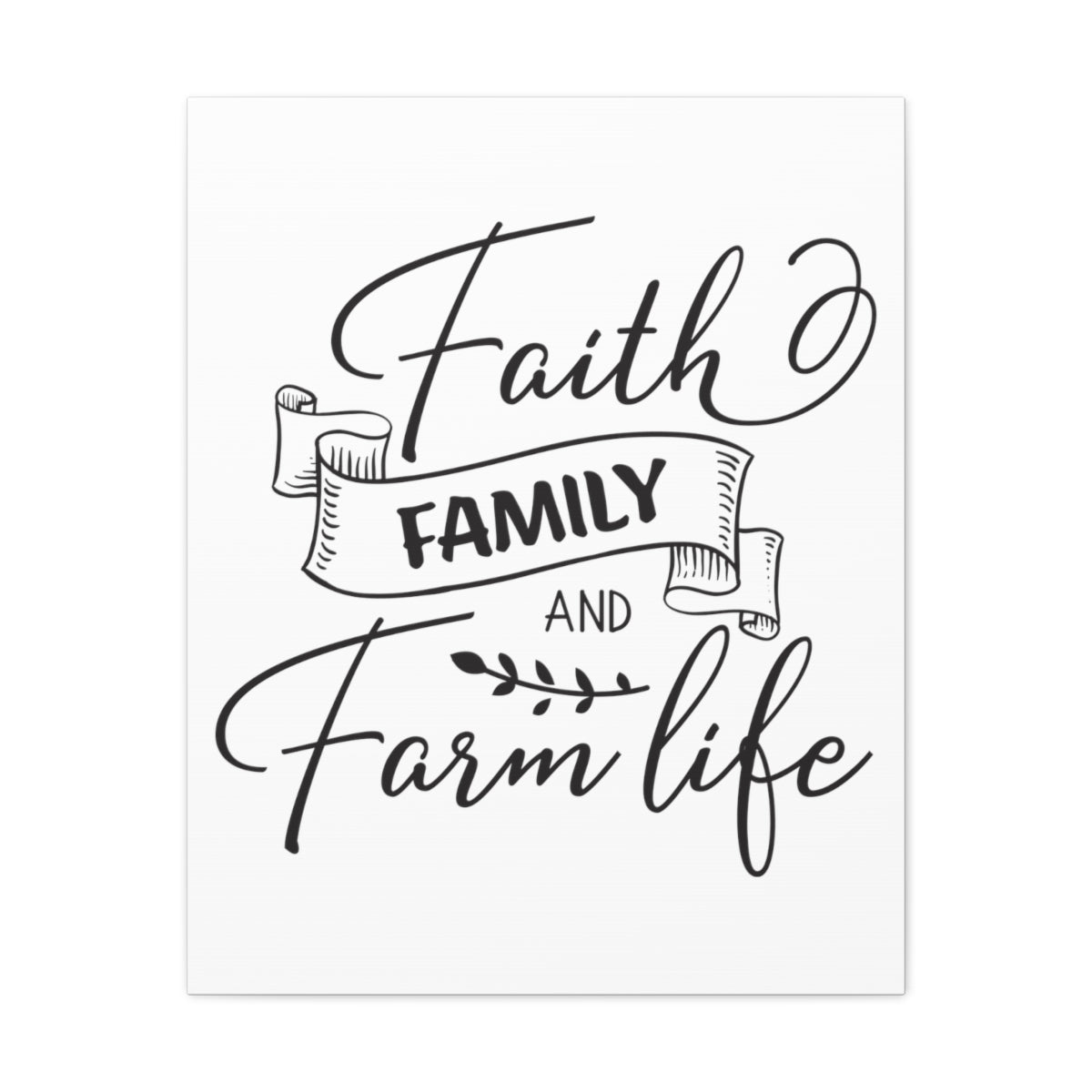 Scripture Walls Faith Family And Deuteronomy 28:8 Christian Wall Art Print Ready to Hang Unframed-Express Your Love Gifts