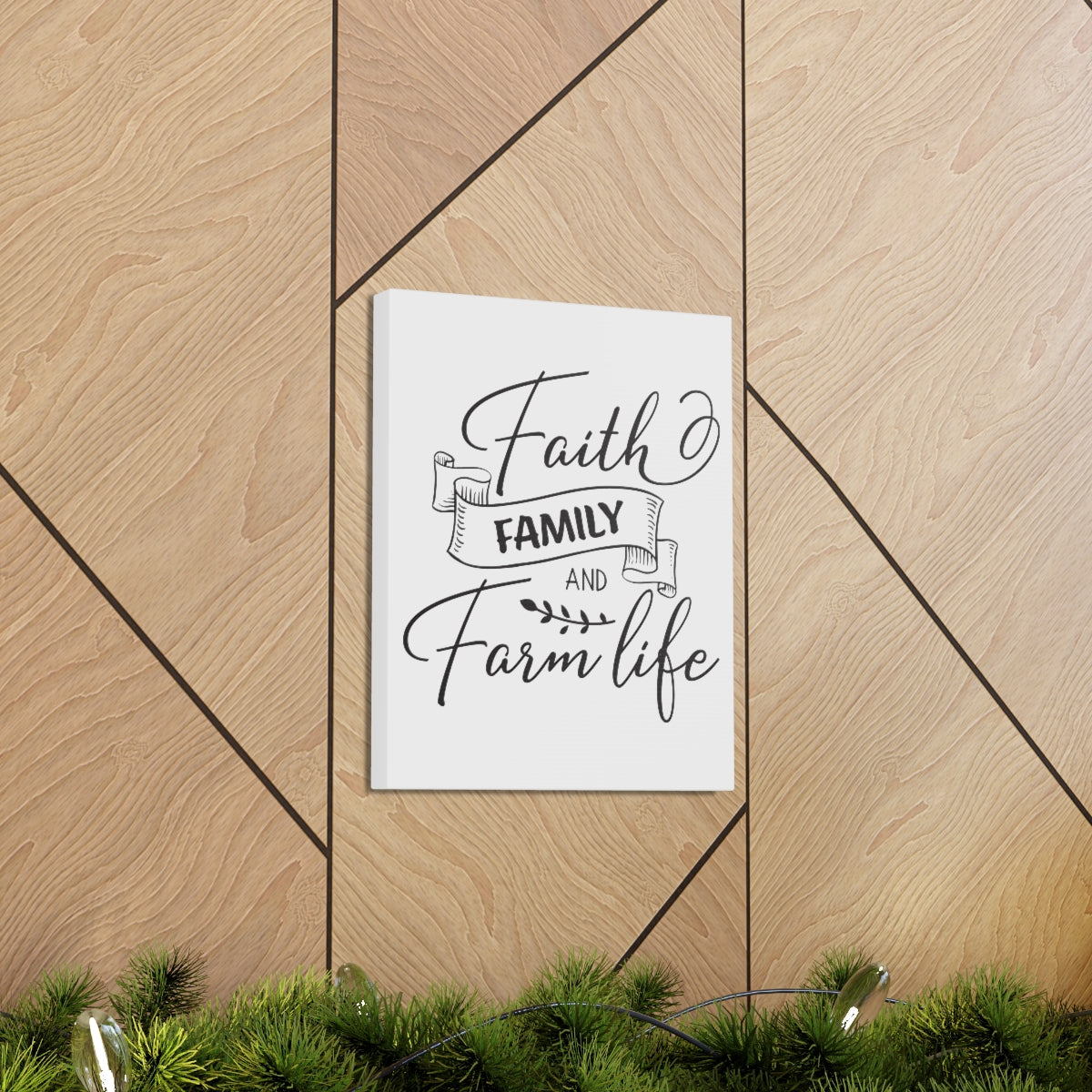 Scripture Walls Faith Family And Deuteronomy 28:8 Christian Wall Art Print Ready to Hang Unframed-Express Your Love Gifts