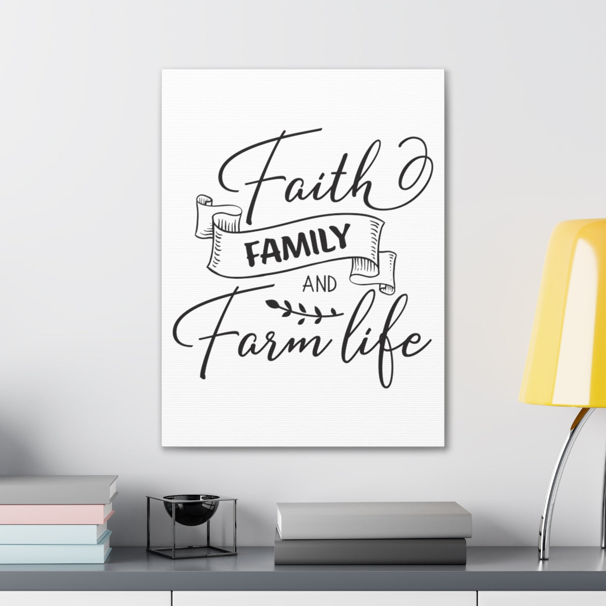 Scripture Walls Faith Family And Deuteronomy 28:8 Christian Wall Art Print Ready to Hang Unframed-Express Your Love Gifts