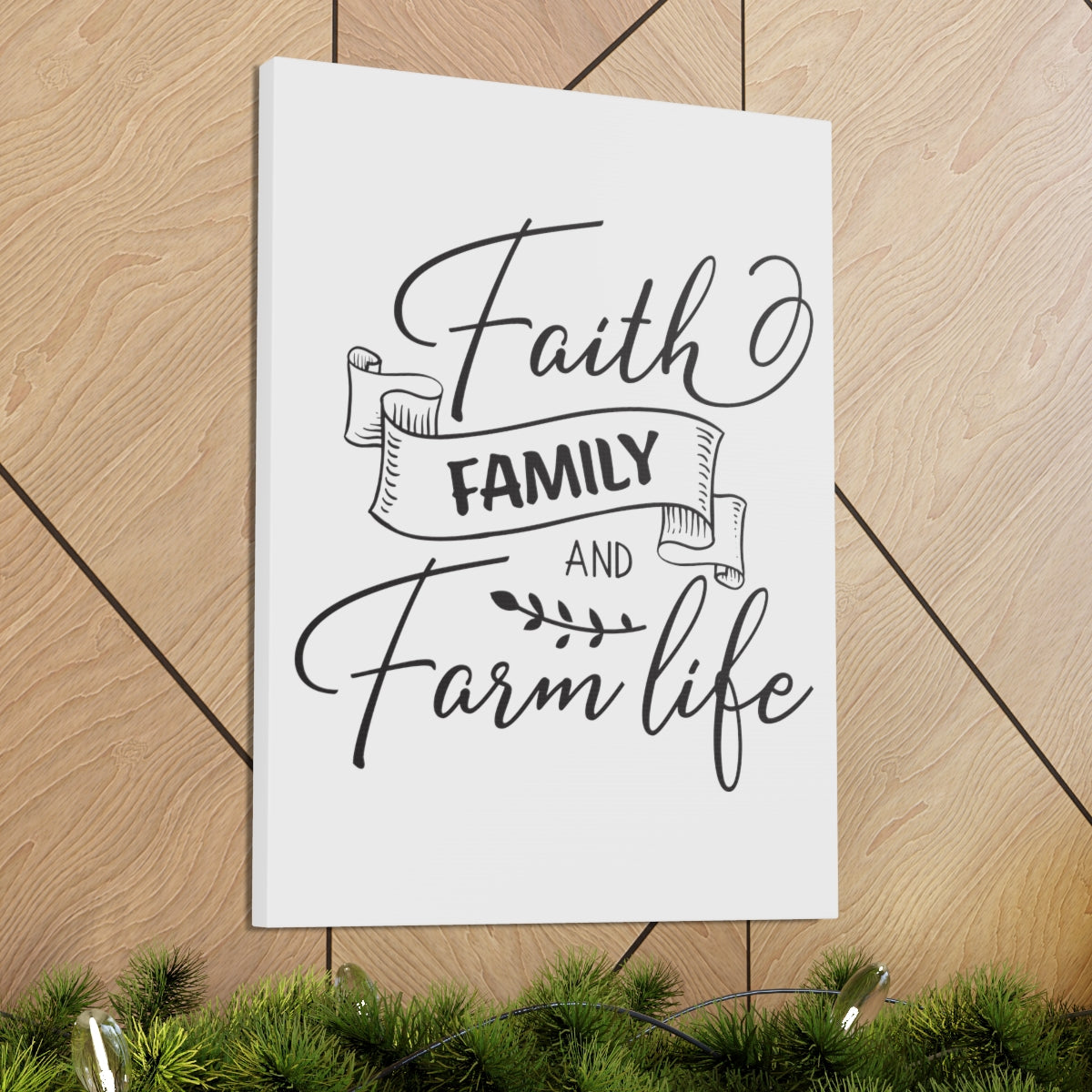 Scripture Walls Faith Family And Deuteronomy 28:8 Christian Wall Art Print Ready to Hang Unframed-Express Your Love Gifts