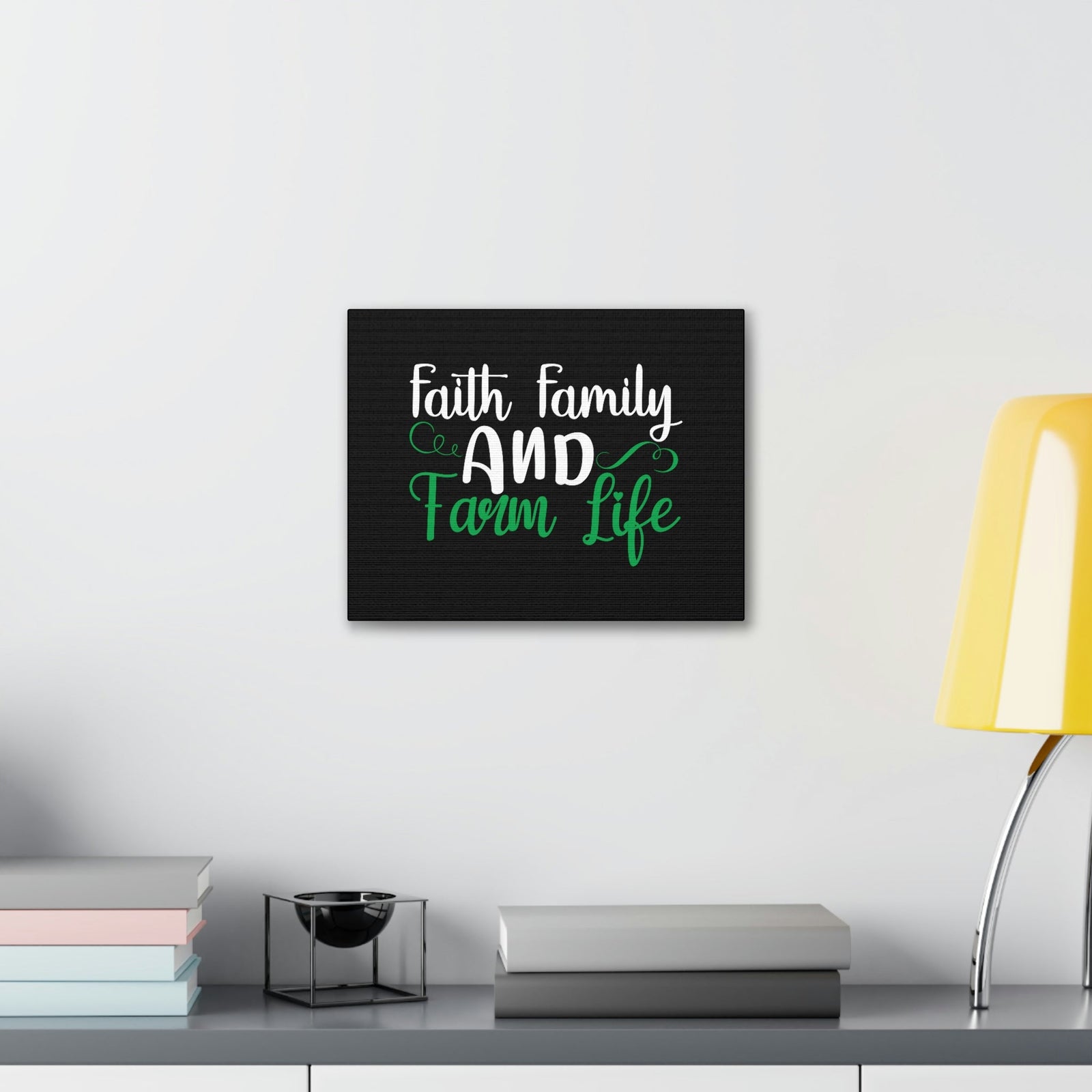 Scripture Walls Faith Family And Farm Life Exodus 20:12 Green Christian Wall Art Bible Verse Print Ready to Hang Unframed-Express Your Love Gifts