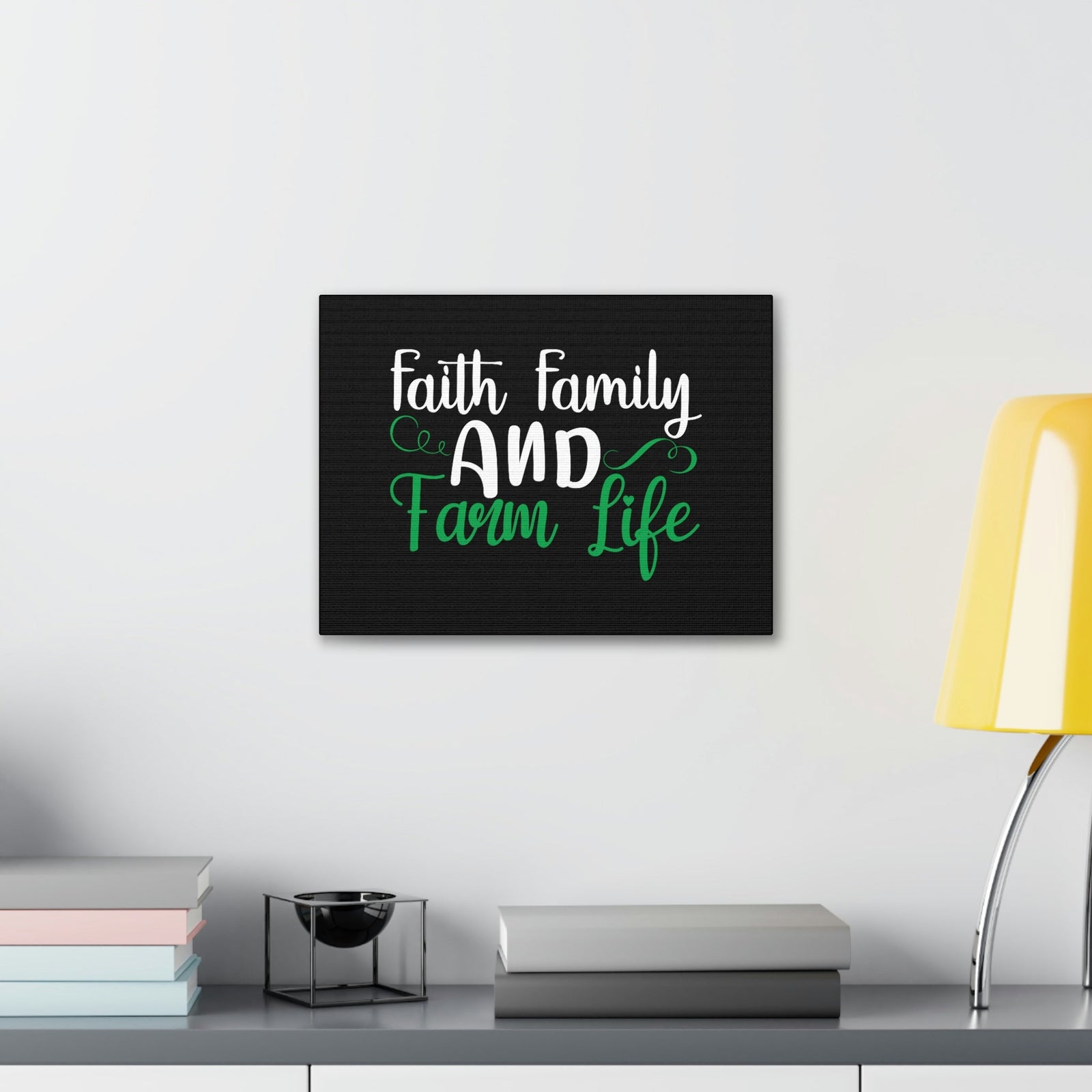 Scripture Walls Faith Family And Farm Life Exodus 20:12 Green Christian Wall Art Bible Verse Print Ready to Hang Unframed-Express Your Love Gifts