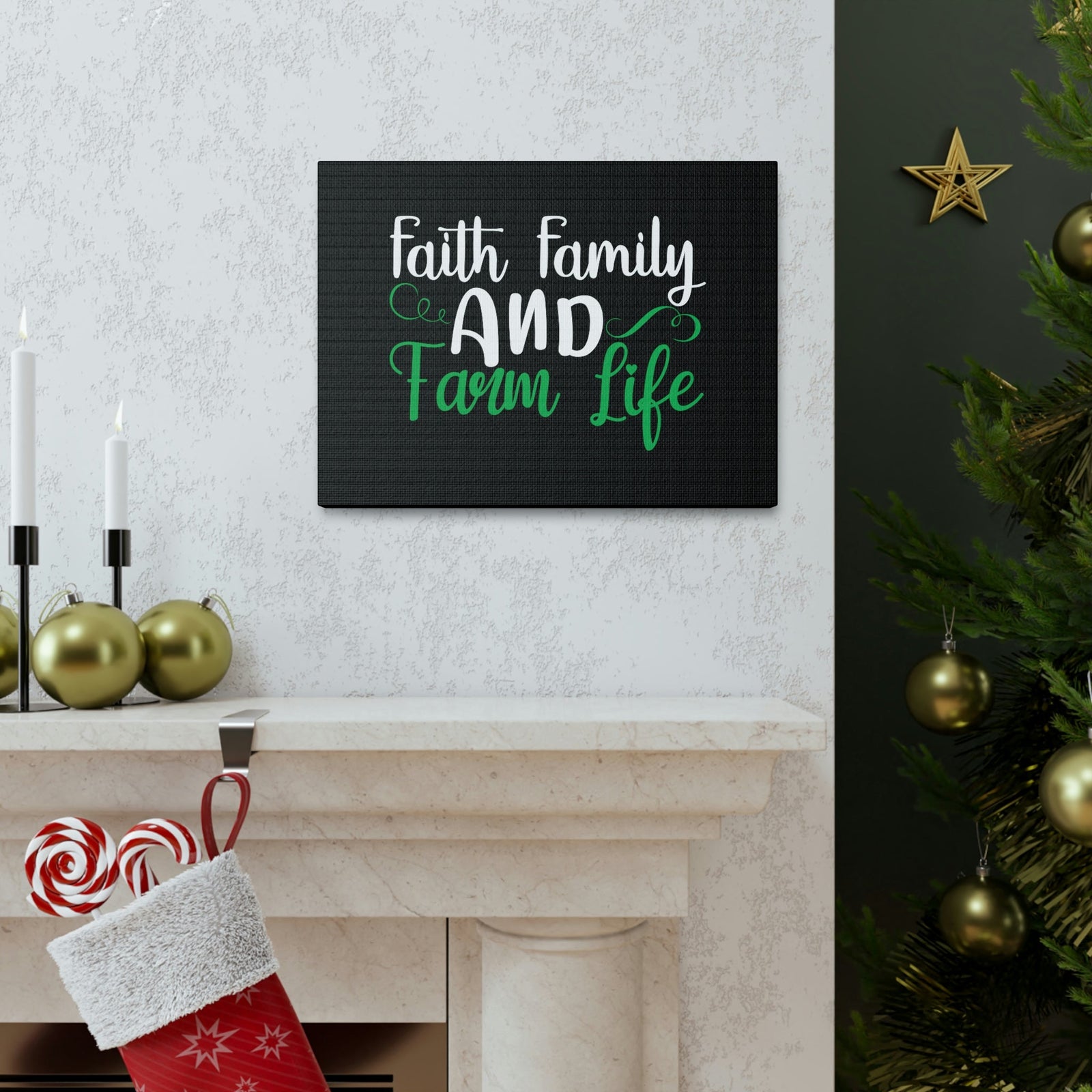 Scripture Walls Faith Family And Farm Life Exodus 20:12 Green Christian Wall Art Bible Verse Print Ready to Hang Unframed-Express Your Love Gifts
