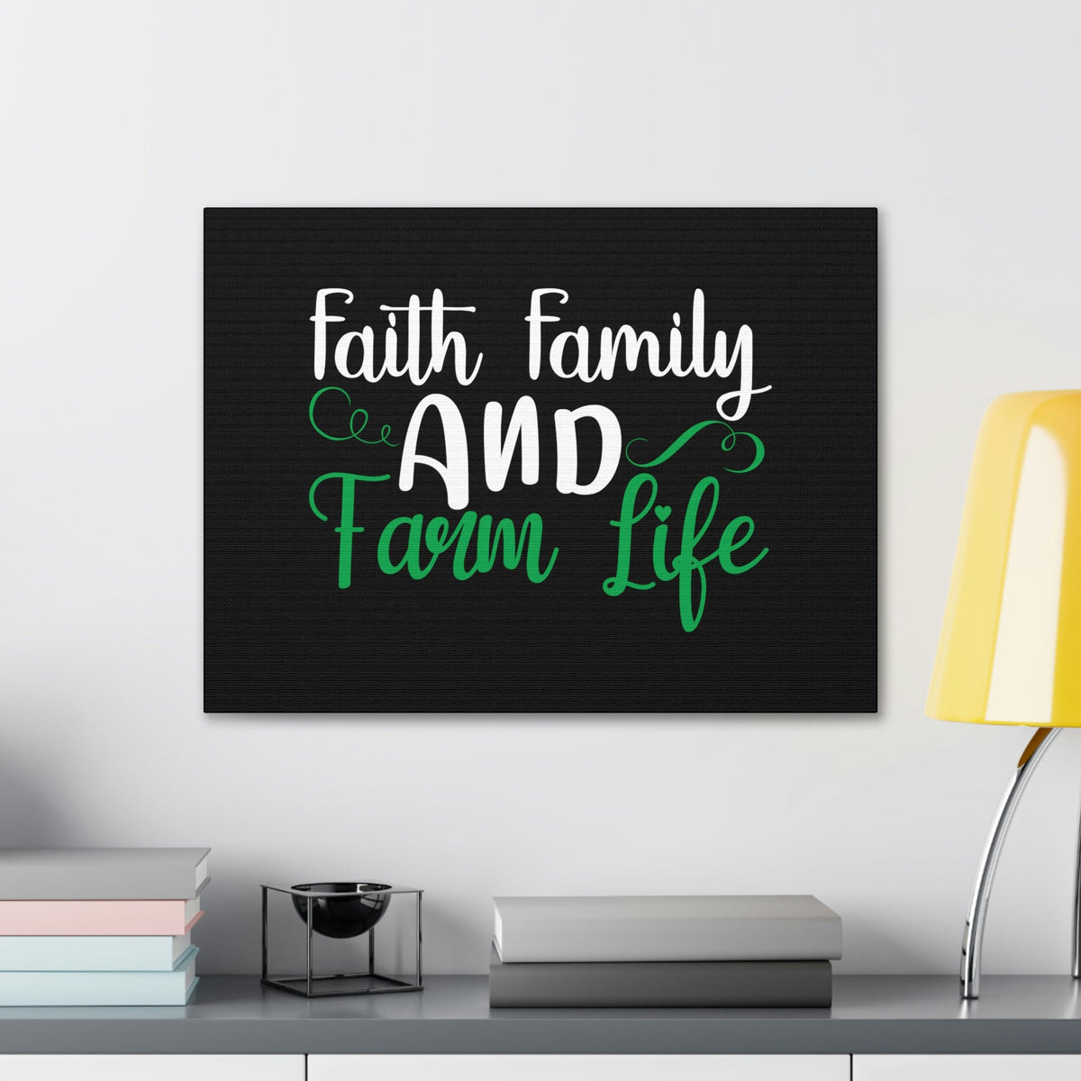 Scripture Walls Faith Family And Farm Life Exodus 20:12 Green Christian Wall Art Bible Verse Print Ready to Hang Unframed-Express Your Love Gifts