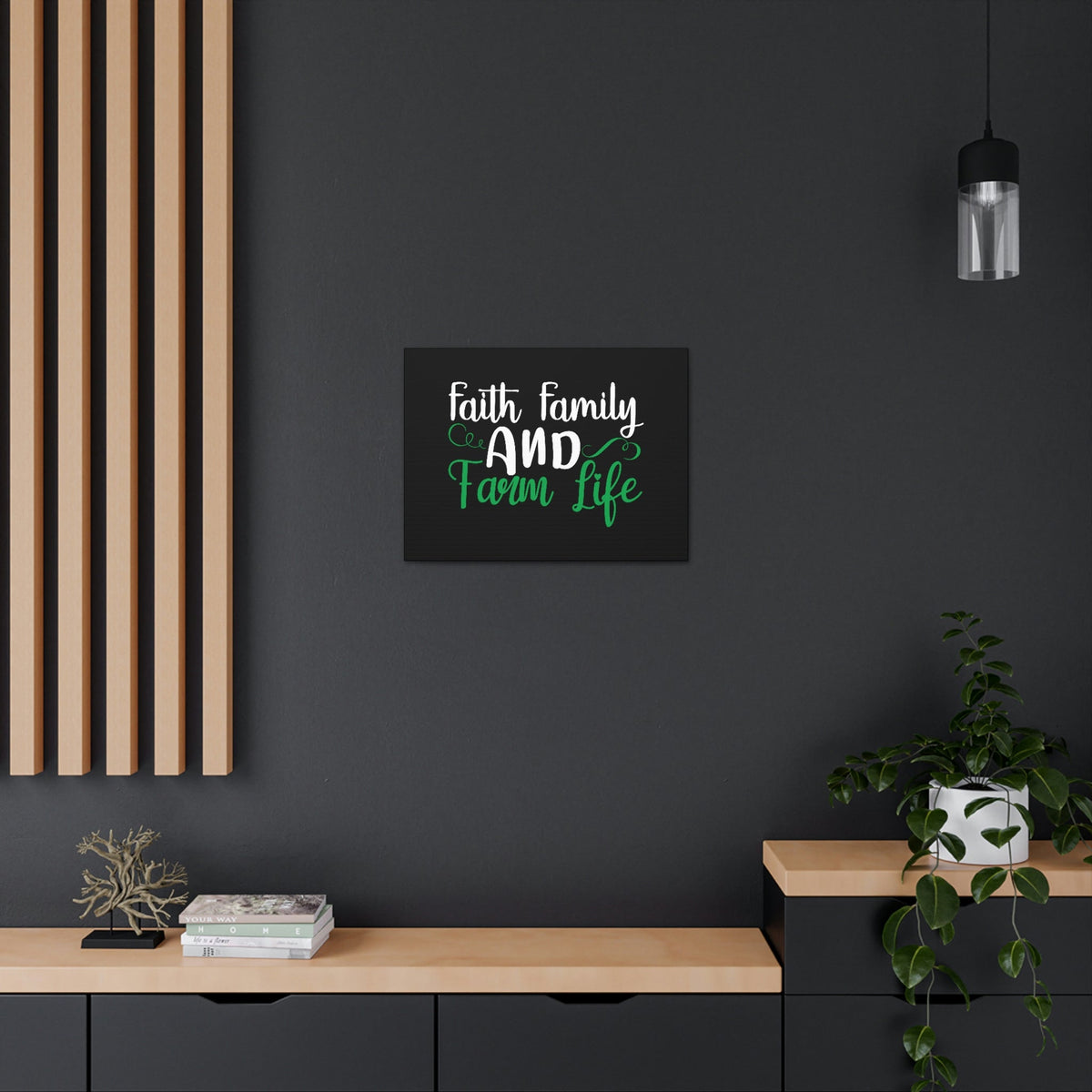 Scripture Walls Faith Family And Farm Life Exodus 20:12 Green Christian Wall Art Bible Verse Print Ready to Hang Unframed-Express Your Love Gifts