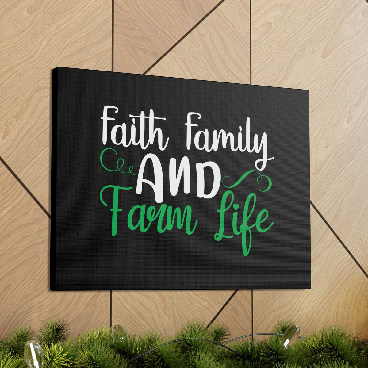 Scripture Walls Faith Family And Farm Life Exodus 20:12 Green Christian Wall Art Bible Verse Print Ready to Hang Unframed-Express Your Love Gifts