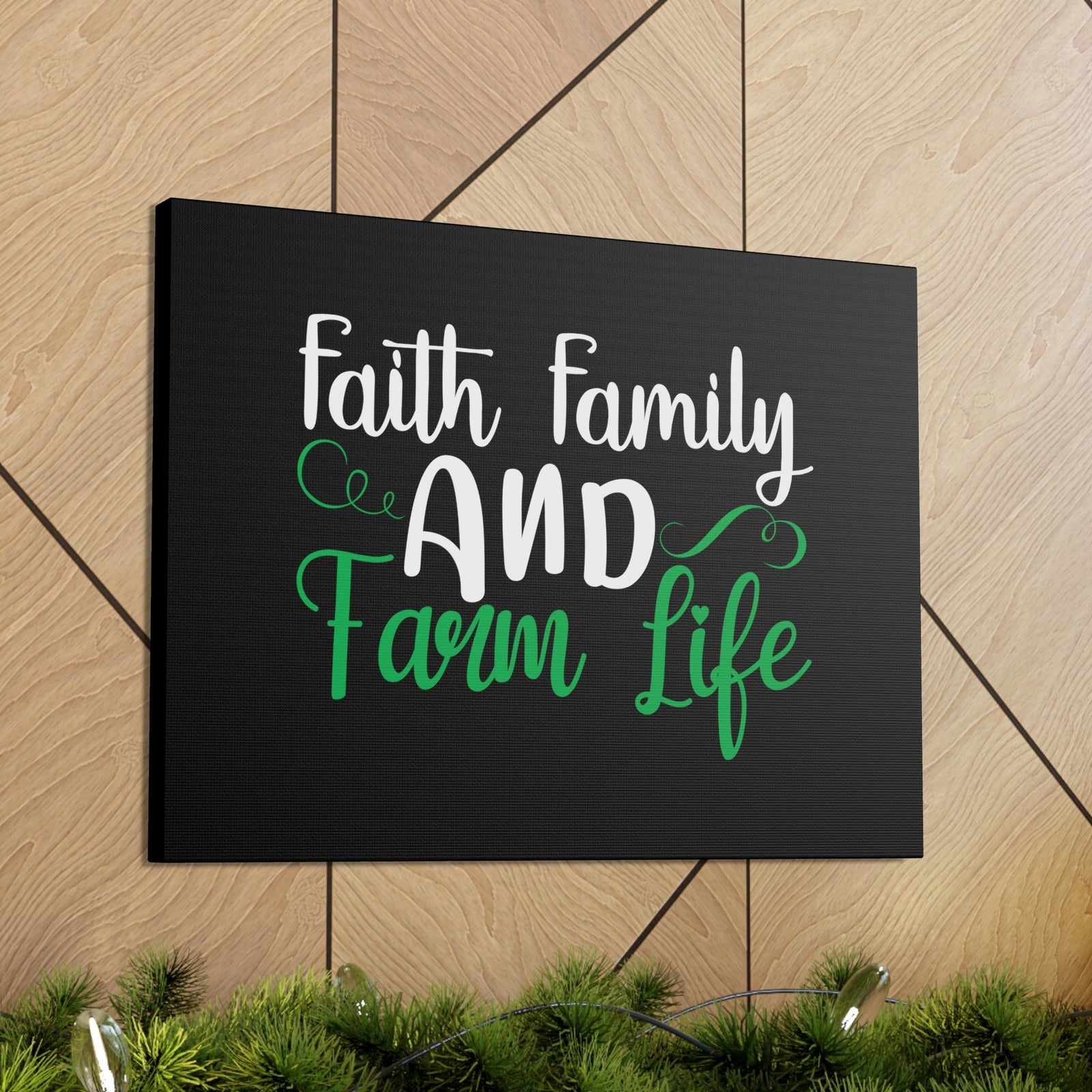 Scripture Walls Faith Family And Farm Life Exodus 20:12 Green Christian Wall Art Bible Verse Print Ready to Hang Unframed-Express Your Love Gifts