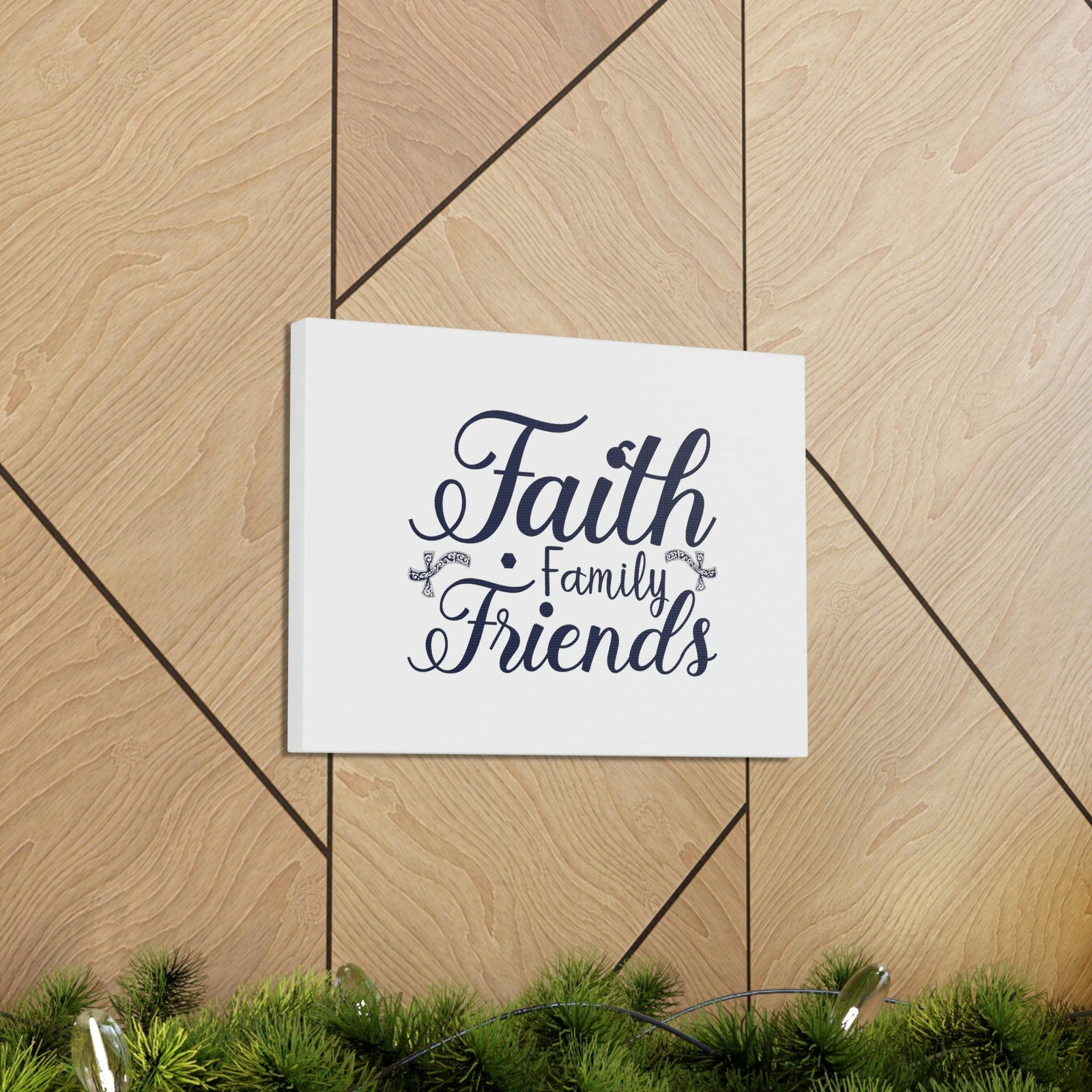 Scripture Walls Faith, Family And Friends Proverbs 27:17 Blue Christian Wall Art Bible Verse Print Ready to Hang Unframed-Express Your Love Gifts
