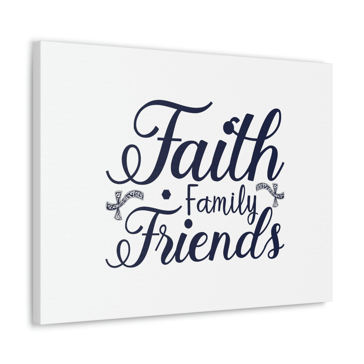 Scripture Walls Faith, Family And Friends Proverbs 27:17 Blue Christian Wall Art Bible Verse Print Ready to Hang Unframed-Express Your Love Gifts