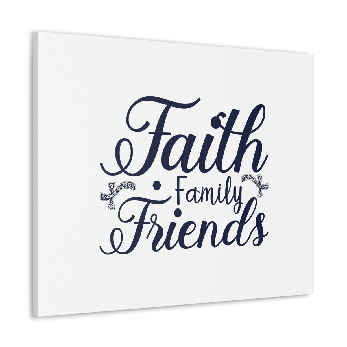Scripture Walls Faith, Family And Friends Proverbs 27:17 Blue Christian Wall Art Bible Verse Print Ready to Hang Unframed-Express Your Love Gifts