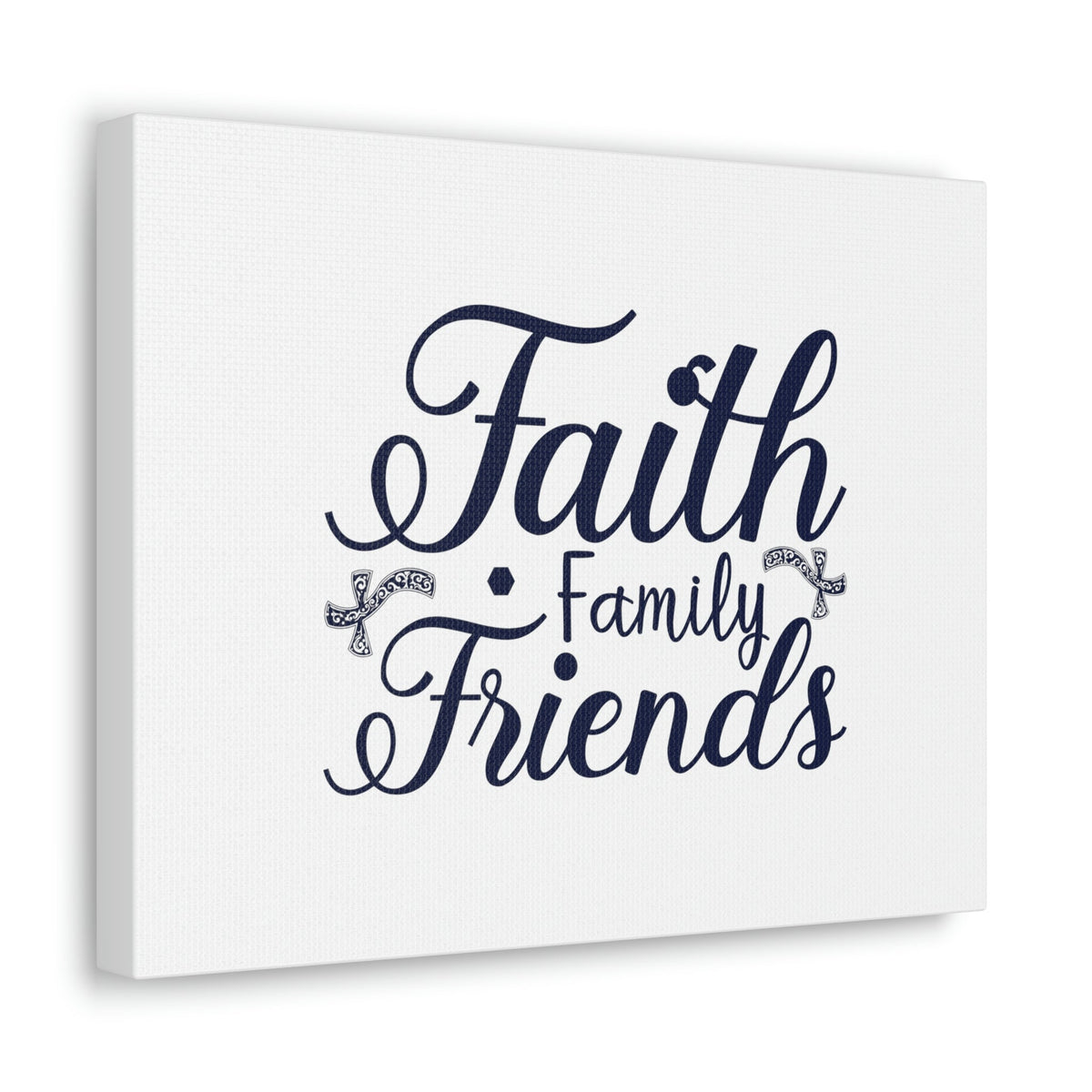 Scripture Walls Faith, Family And Friends Proverbs 27:17 Blue Christian Wall Art Bible Verse Print Ready to Hang Unframed-Express Your Love Gifts