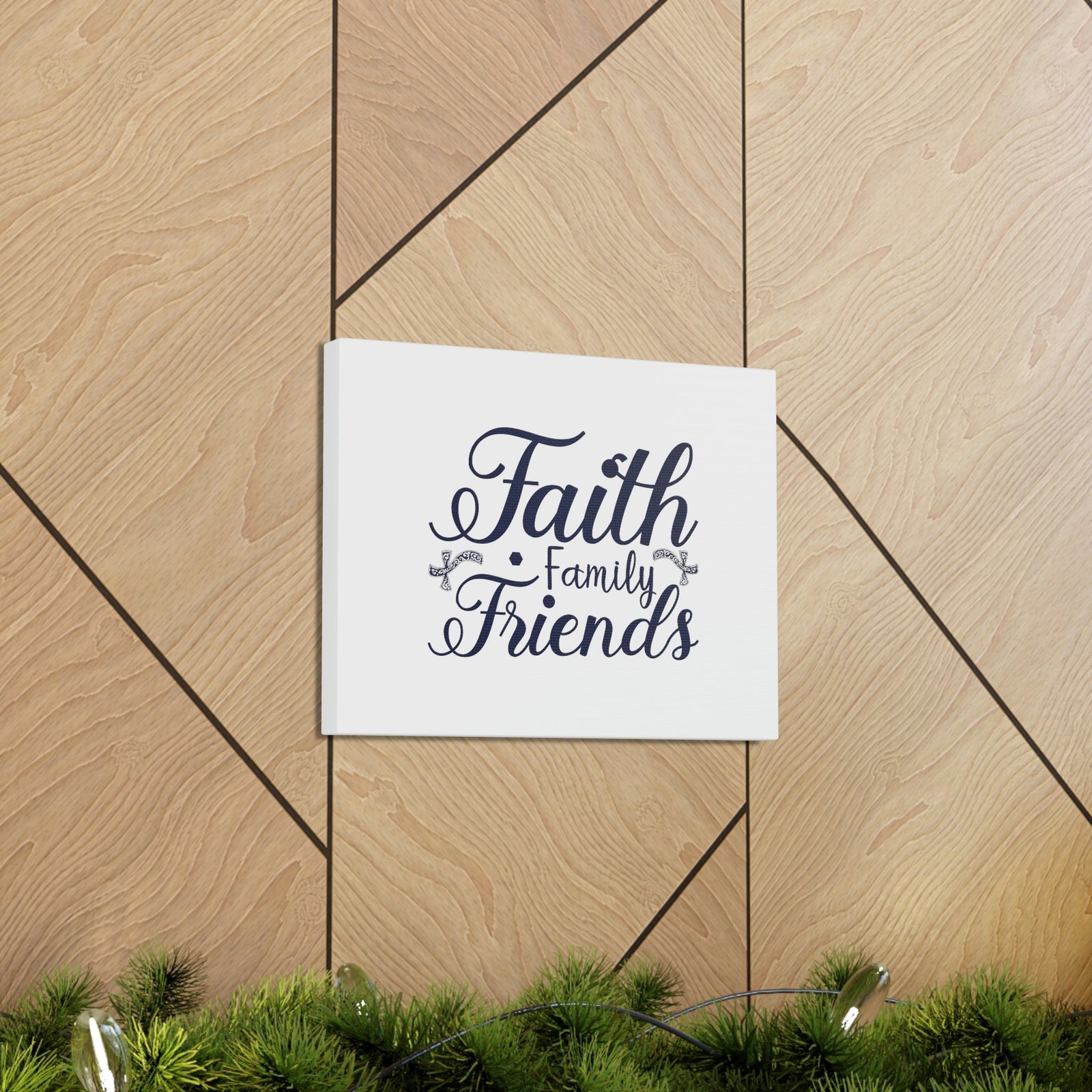 Scripture Walls Faith, Family And Friends Proverbs 27:17 Blue Christian Wall Art Bible Verse Print Ready to Hang Unframed-Express Your Love Gifts