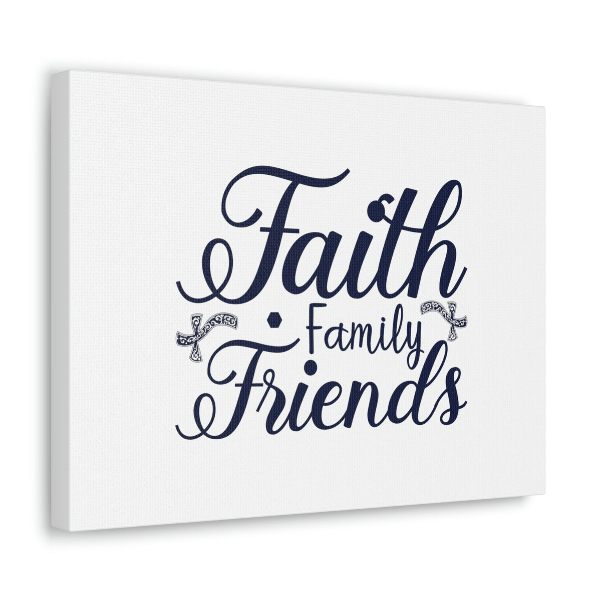 Scripture Walls Faith, Family And Friends Proverbs 27:17 Blue Christian Wall Art Bible Verse Print Ready to Hang Unframed-Express Your Love Gifts