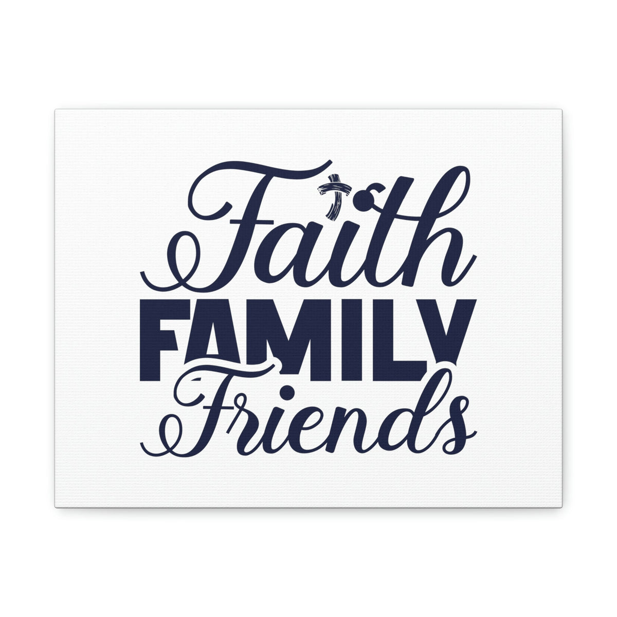 Scripture Walls Faith, Family, Friends Proverbs 27:17 Blue Christian Wall Art Bible Verse Print Ready to Hang Unframed-Express Your Love Gifts