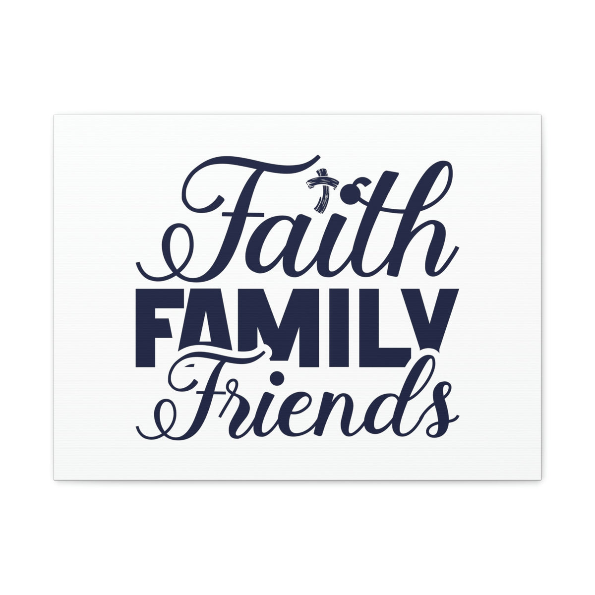 Scripture Walls Faith, Family, Friends Proverbs 27:17 Blue Christian Wall Art Bible Verse Print Ready to Hang Unframed-Express Your Love Gifts