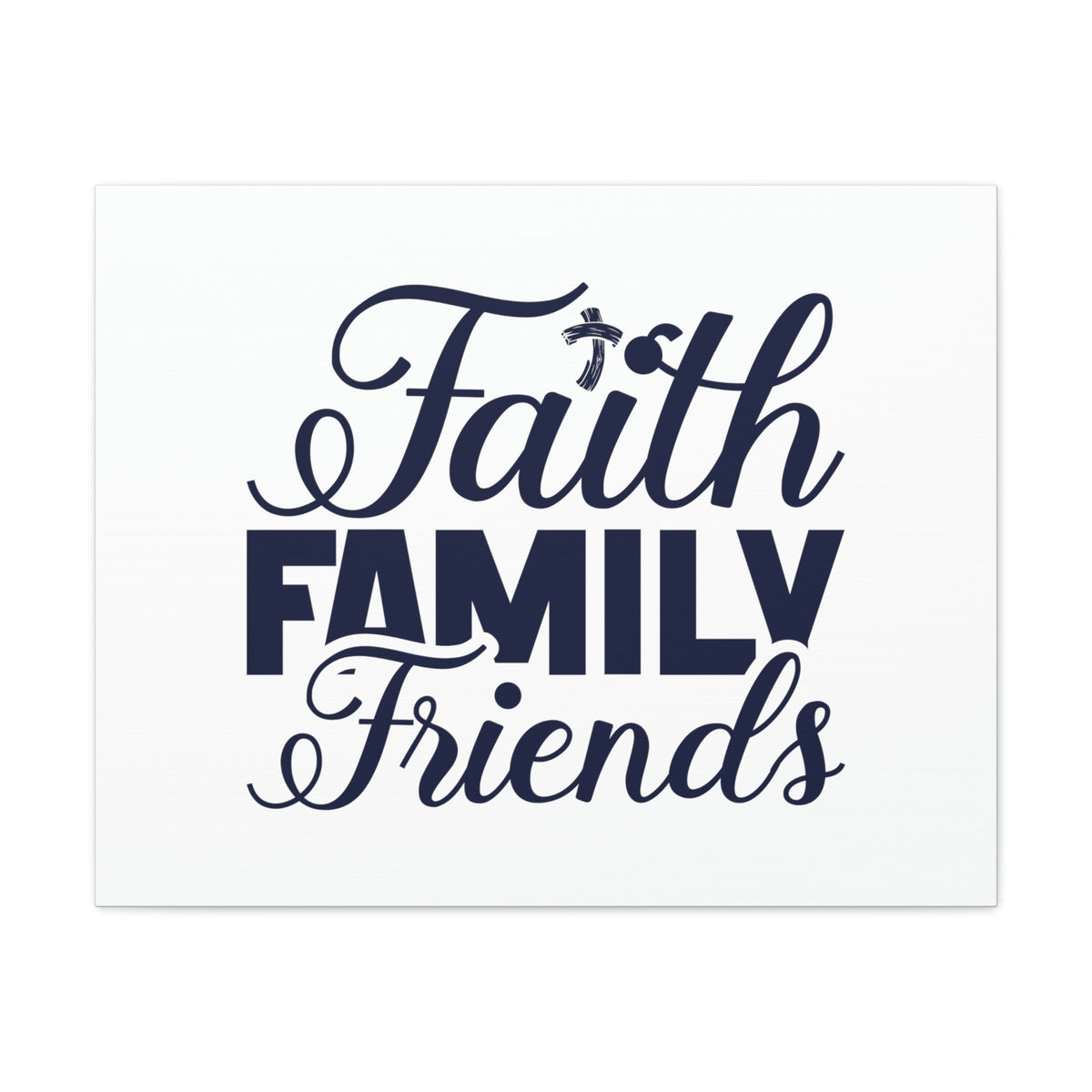 Scripture Walls Faith, Family, Friends Proverbs 27:17 Blue Christian Wall Art Bible Verse Print Ready to Hang Unframed-Express Your Love Gifts