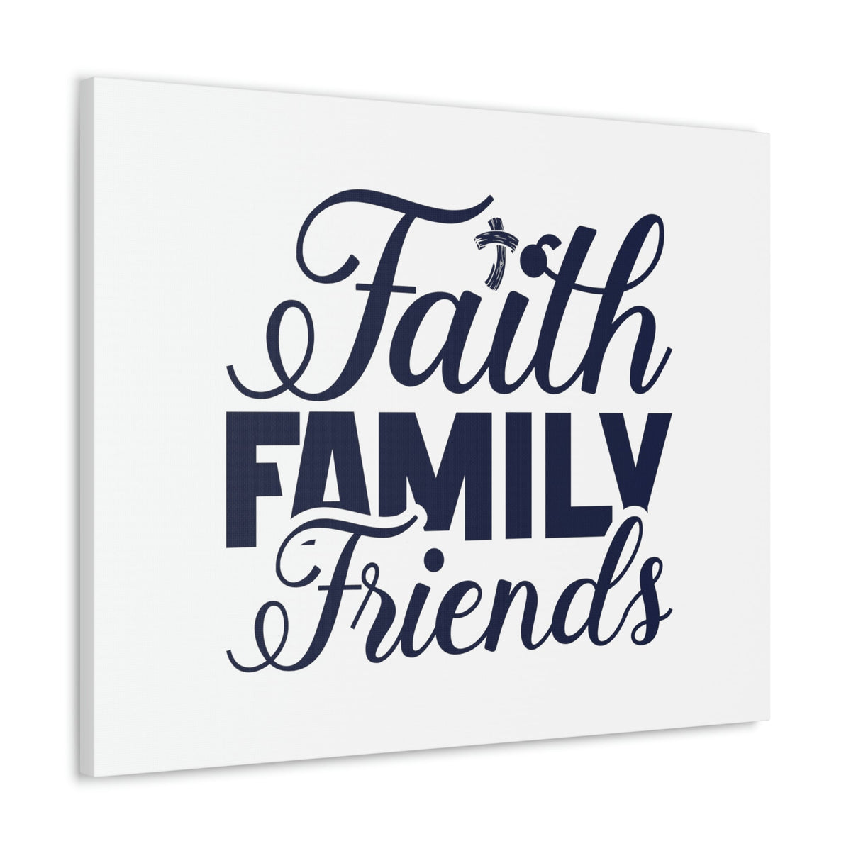 Scripture Walls Faith, Family, Friends Proverbs 27:17 Blue Christian Wall Art Bible Verse Print Ready to Hang Unframed-Express Your Love Gifts