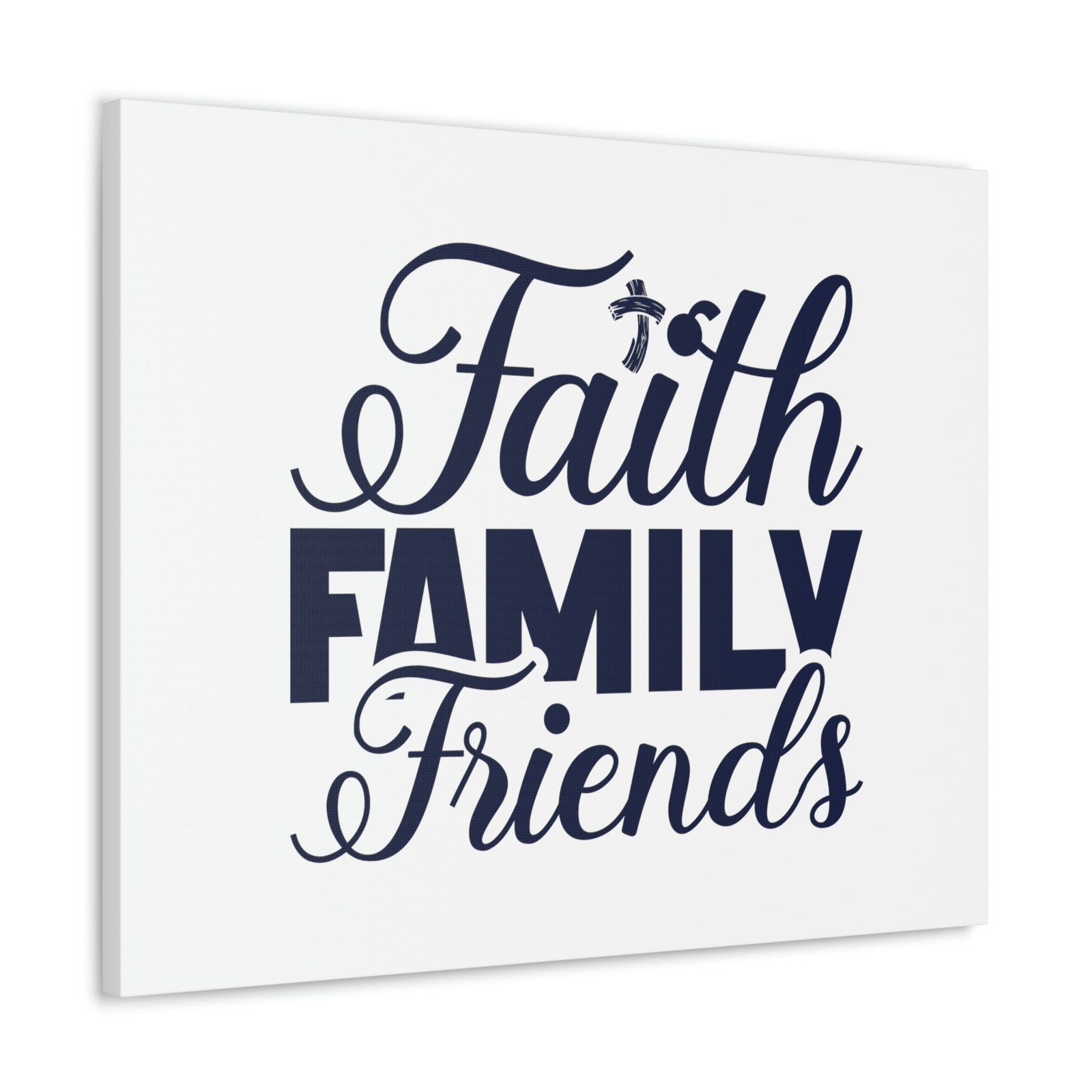 Scripture Walls Faith, Family, Friends Proverbs 27:17 Blue Christian Wall Art Bible Verse Print Ready to Hang Unframed-Express Your Love Gifts