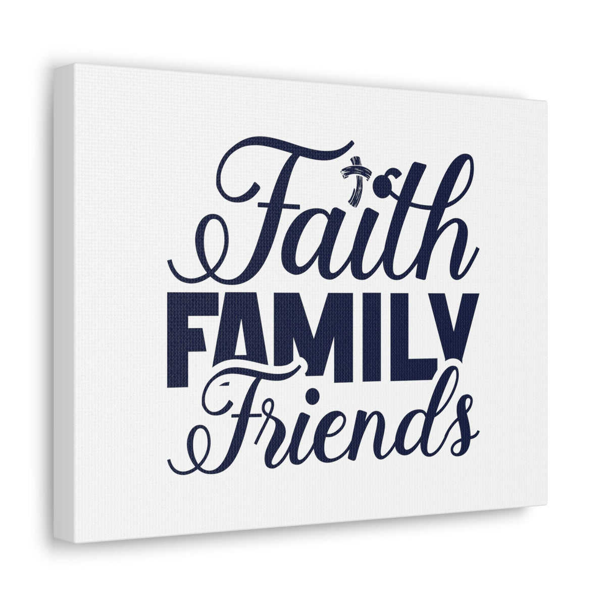Scripture Walls Faith, Family, Friends Proverbs 27:17 Blue Christian Wall Art Bible Verse Print Ready to Hang Unframed-Express Your Love Gifts