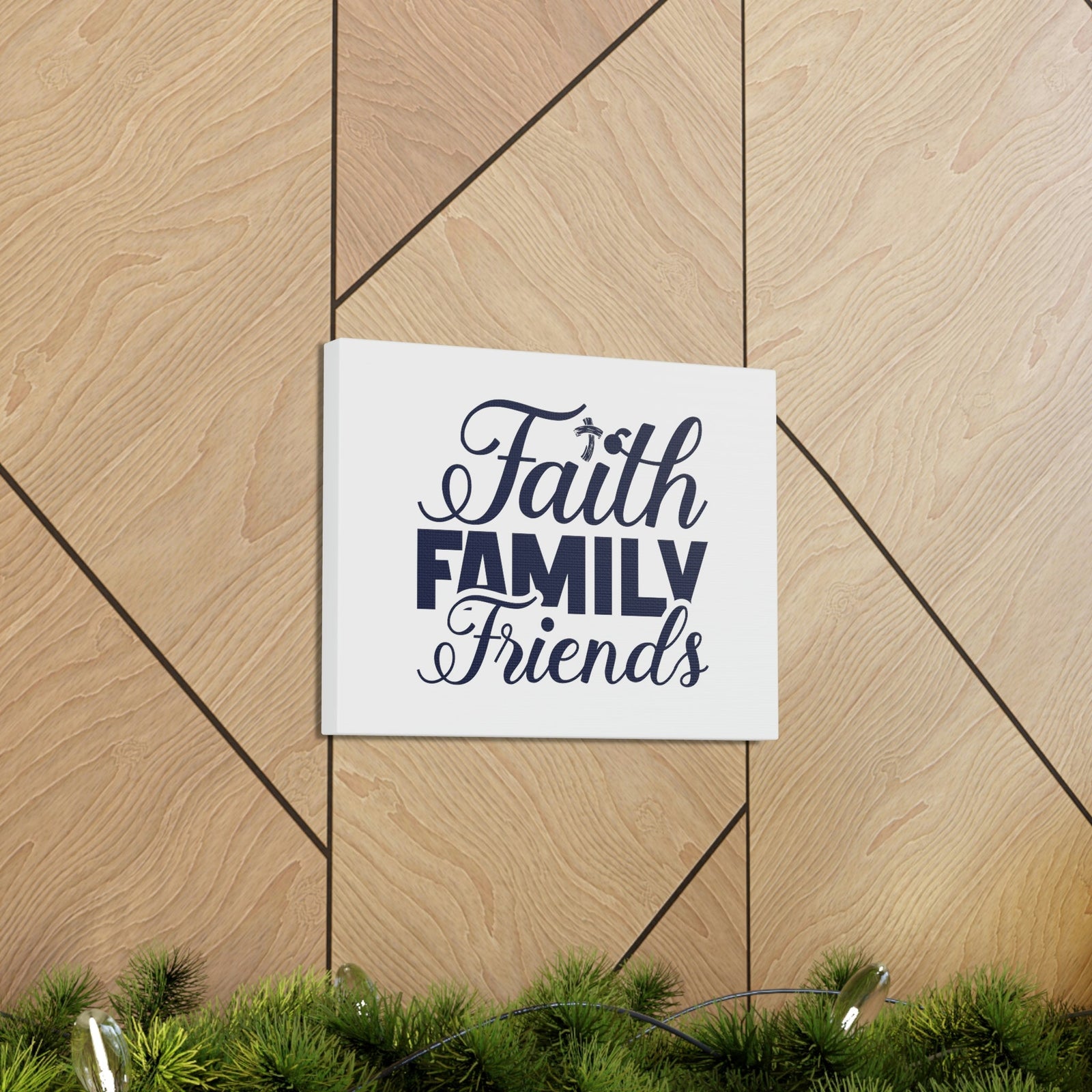 Scripture Walls Faith, Family, Friends Proverbs 27:17 Blue Christian Wall Art Bible Verse Print Ready to Hang Unframed-Express Your Love Gifts