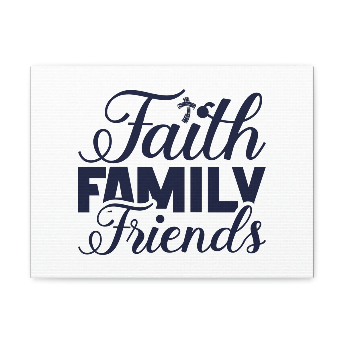Scripture Walls Faith, Family, Friends Proverbs 27:17 Blue Christian Wall Art Bible Verse Print Ready to Hang Unframed-Express Your Love Gifts