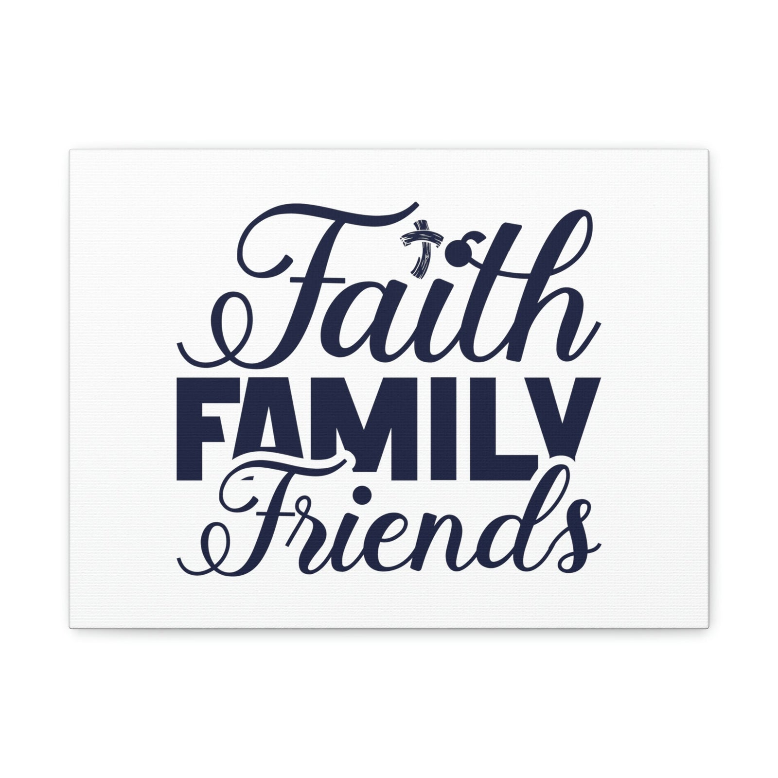 Scripture Walls Faith, Family, Friends Proverbs 27:17 Blue Christian Wall Art Bible Verse Print Ready to Hang Unframed-Express Your Love Gifts