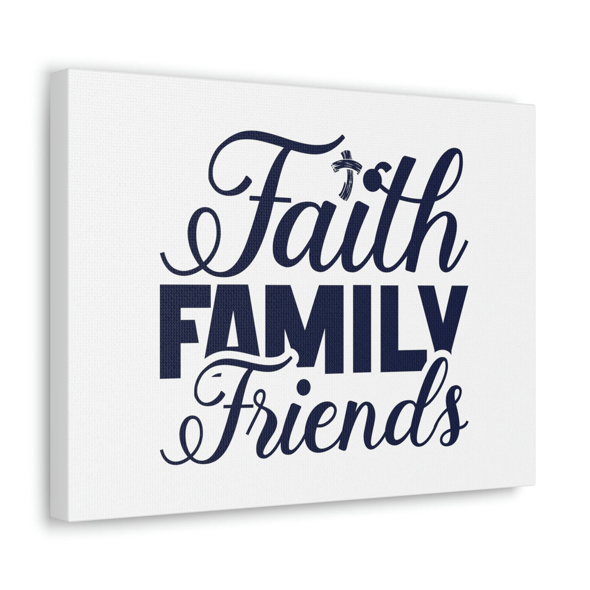 Scripture Walls Faith, Family, Friends Proverbs 27:17 Blue Christian Wall Art Bible Verse Print Ready to Hang Unframed-Express Your Love Gifts