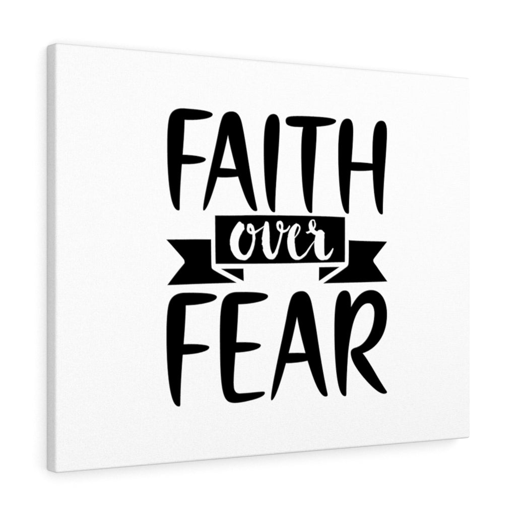 Scripture Walls Faith Fear Bold Bible Verse Canvas Christian Wall Art Ready to Hang Unframed-Express Your Love Gifts