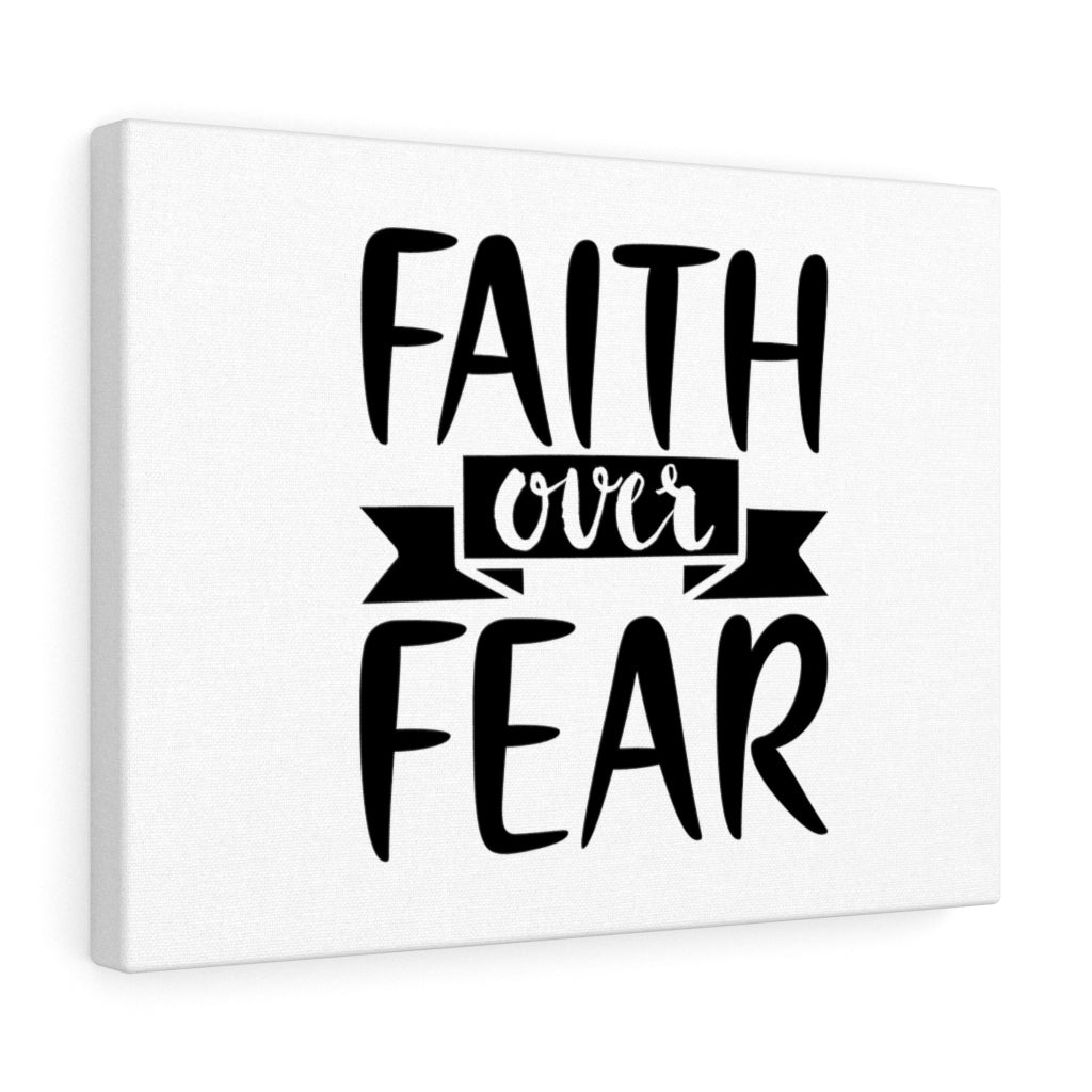 Scripture Walls Faith Fear Bold Bible Verse Canvas Christian Wall Art Ready to Hang Unframed-Express Your Love Gifts