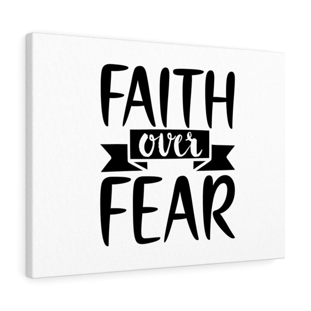 Scripture Walls Faith Fear Bold Bible Verse Canvas Christian Wall Art Ready to Hang Unframed-Express Your Love Gifts