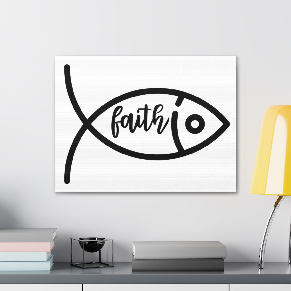 Scripture Walls Faith Fish Luke 8:22-25 hristian Wall Art Print Ready to Hang Unframed-Express Your Love Gifts