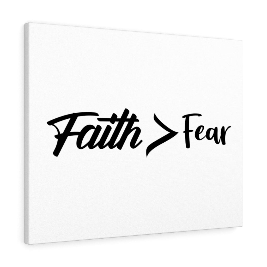 Scripture Walls Faith Greater Than Fear Bible Verse Canvas Christian Wall Art Ready to Hang Unframed-Express Your Love Gifts