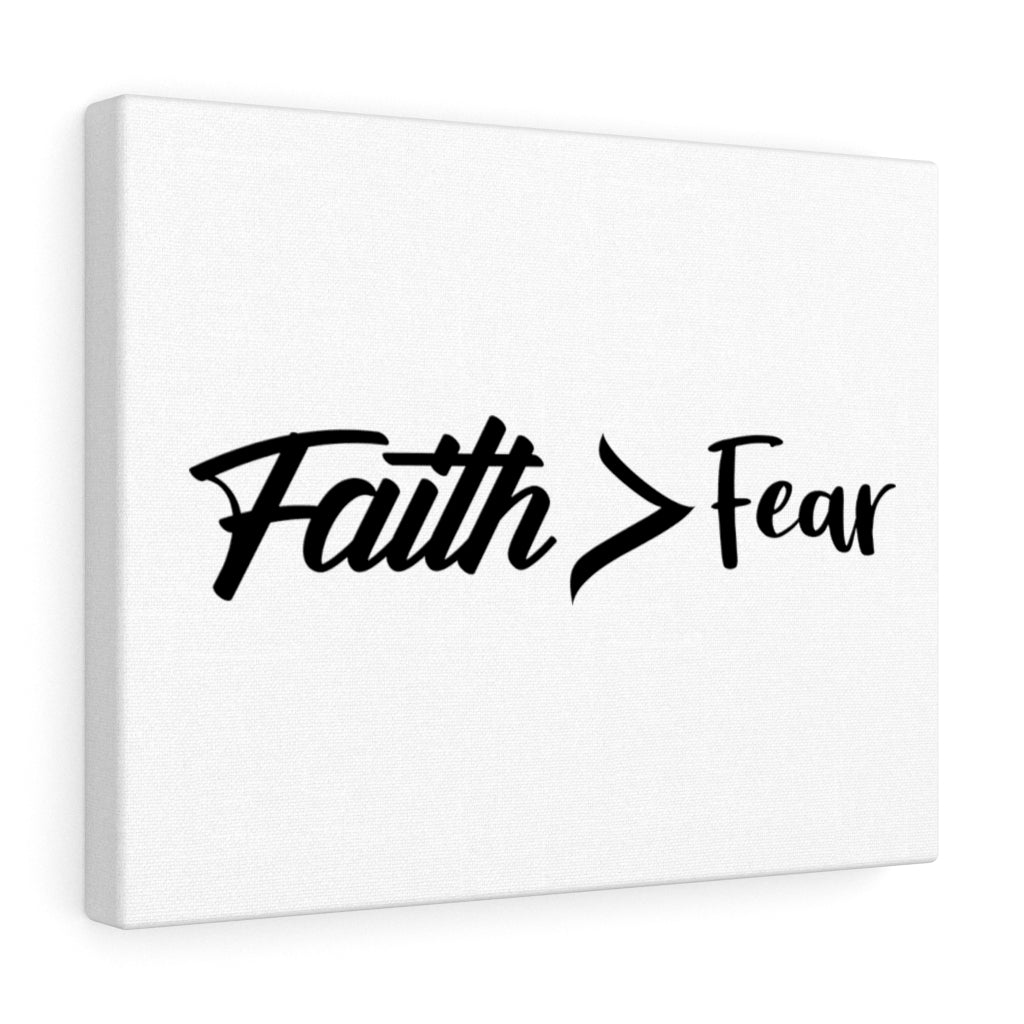 Scripture Walls Faith Greater Than Fear Bible Verse Canvas Christian Wall Art Ready to Hang Unframed-Express Your Love Gifts