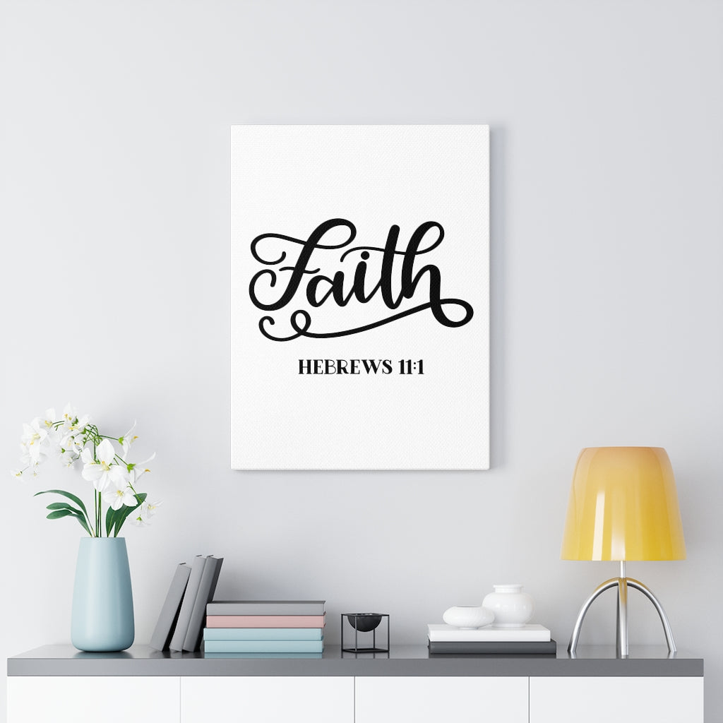 Scripture Walls Faith Hebrew 11:1 Bible Verse Canvas Christian Wall Art Ready to Hang Unframed-Express Your Love Gifts