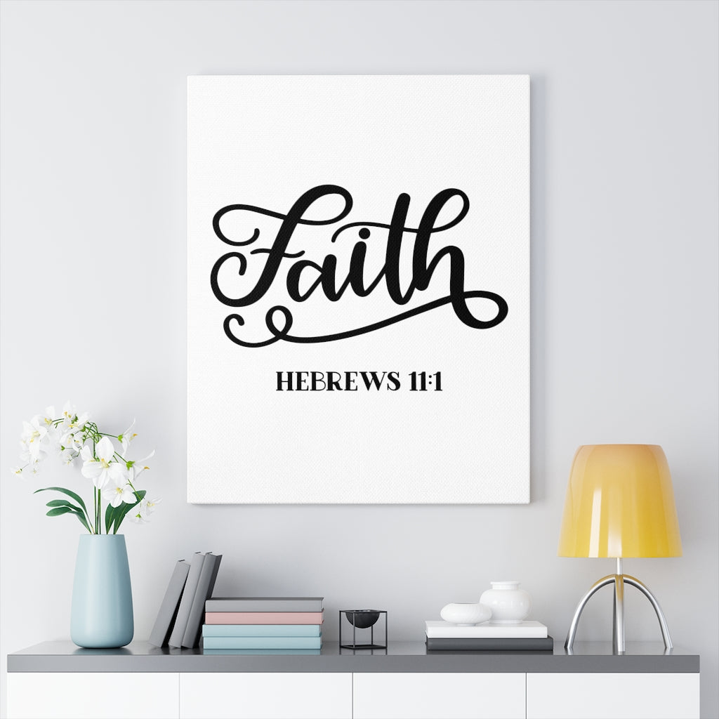 Scripture Walls Faith Hebrew 11:1 Bible Verse Canvas Christian Wall Art Ready to Hang Unframed-Express Your Love Gifts