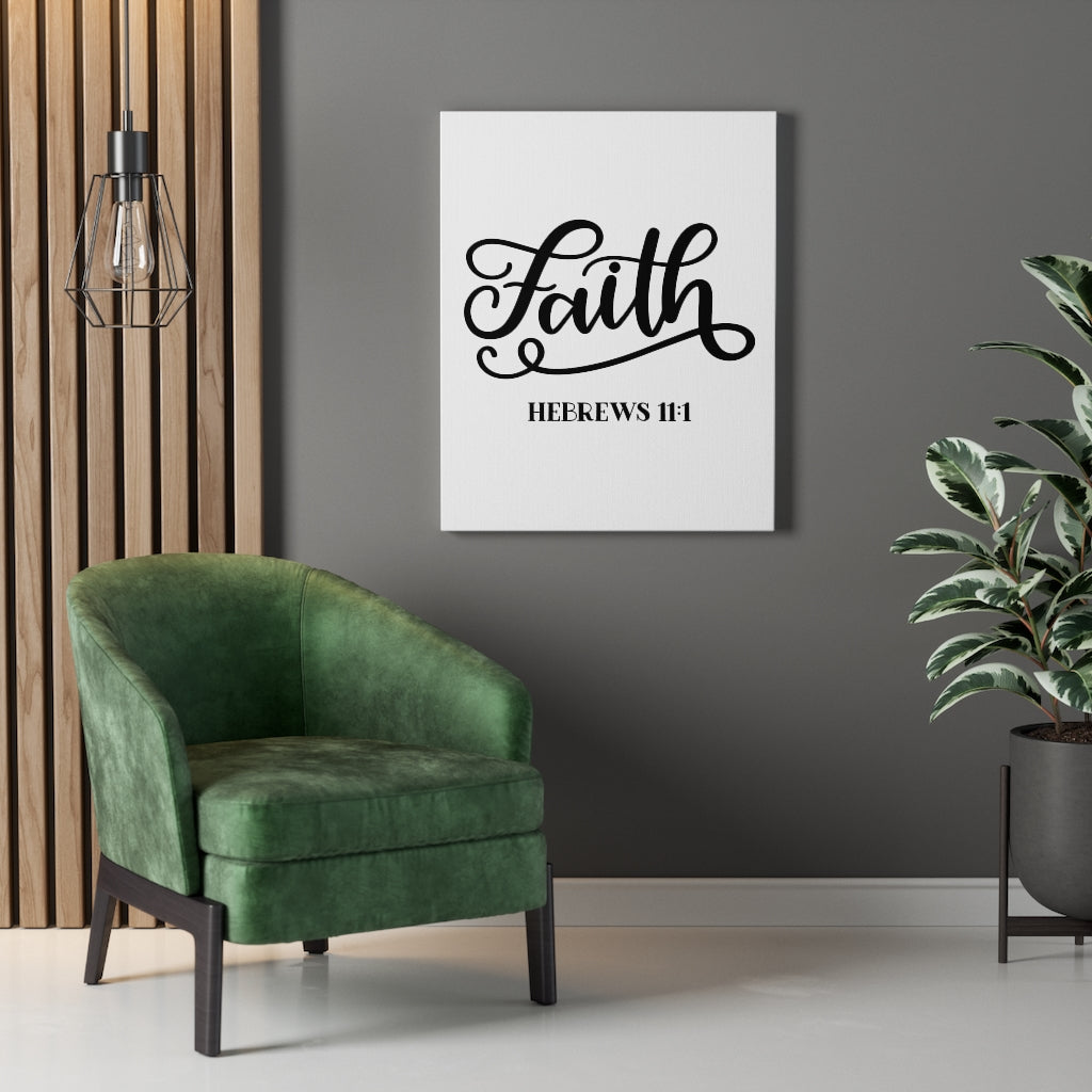 Scripture Walls Faith Hebrew 11:1 Bible Verse Canvas Christian Wall Art Ready to Hang Unframed-Express Your Love Gifts