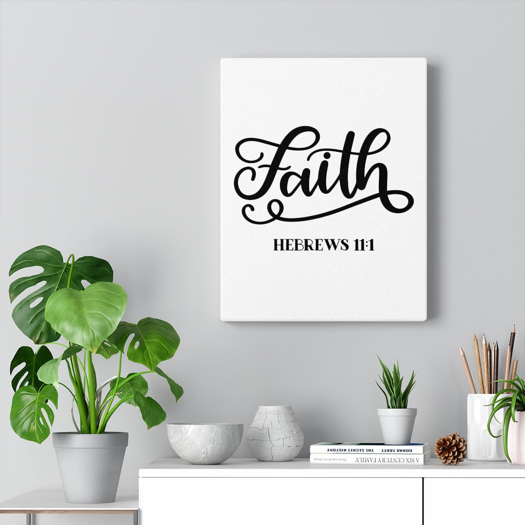 Scripture Walls Faith Hebrew 11:1 Bible Verse Canvas Christian Wall Art Ready to Hang Unframed-Express Your Love Gifts