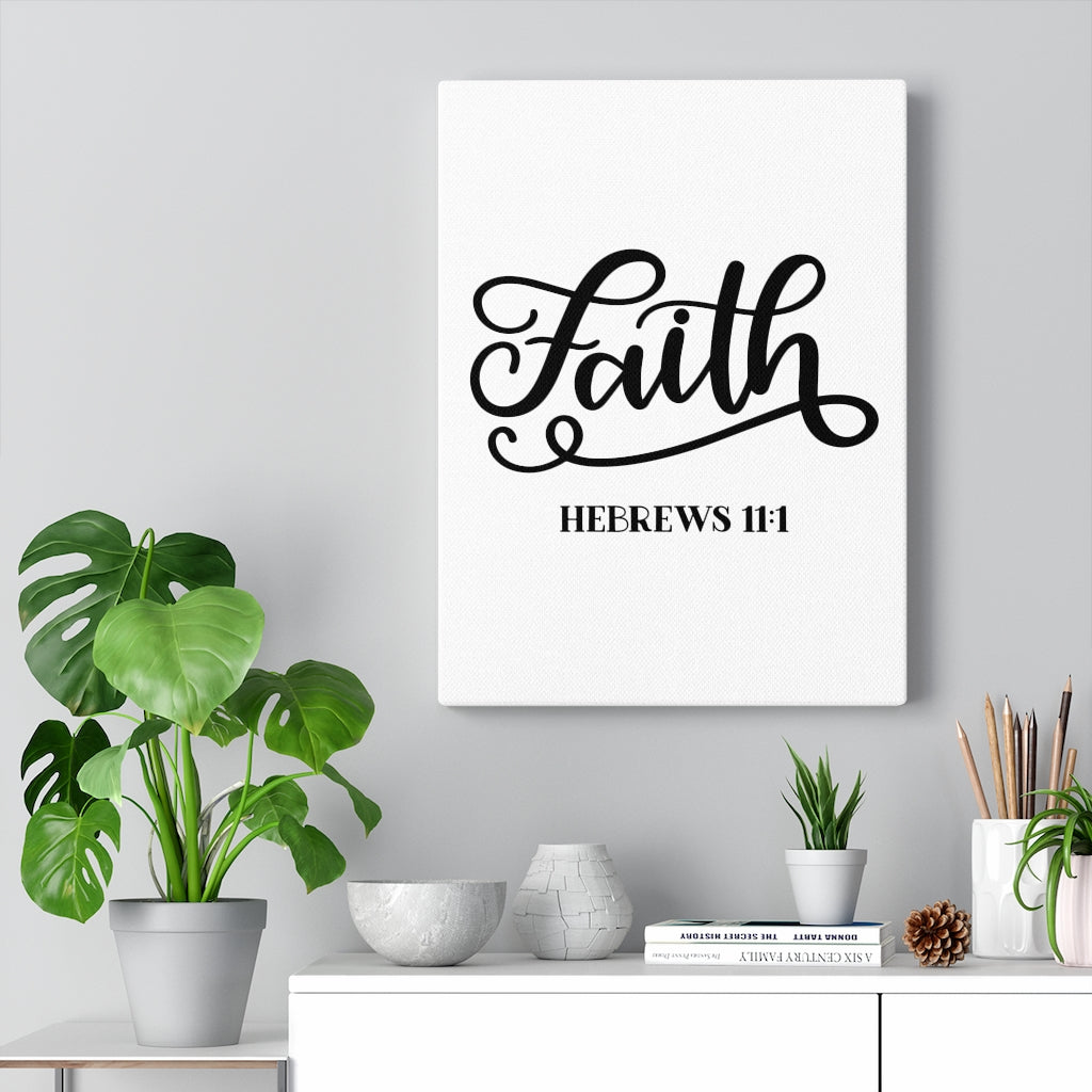 Scripture Walls Faith Hebrew 11:1 Bible Verse Canvas Christian Wall Art Ready to Hang Unframed-Express Your Love Gifts